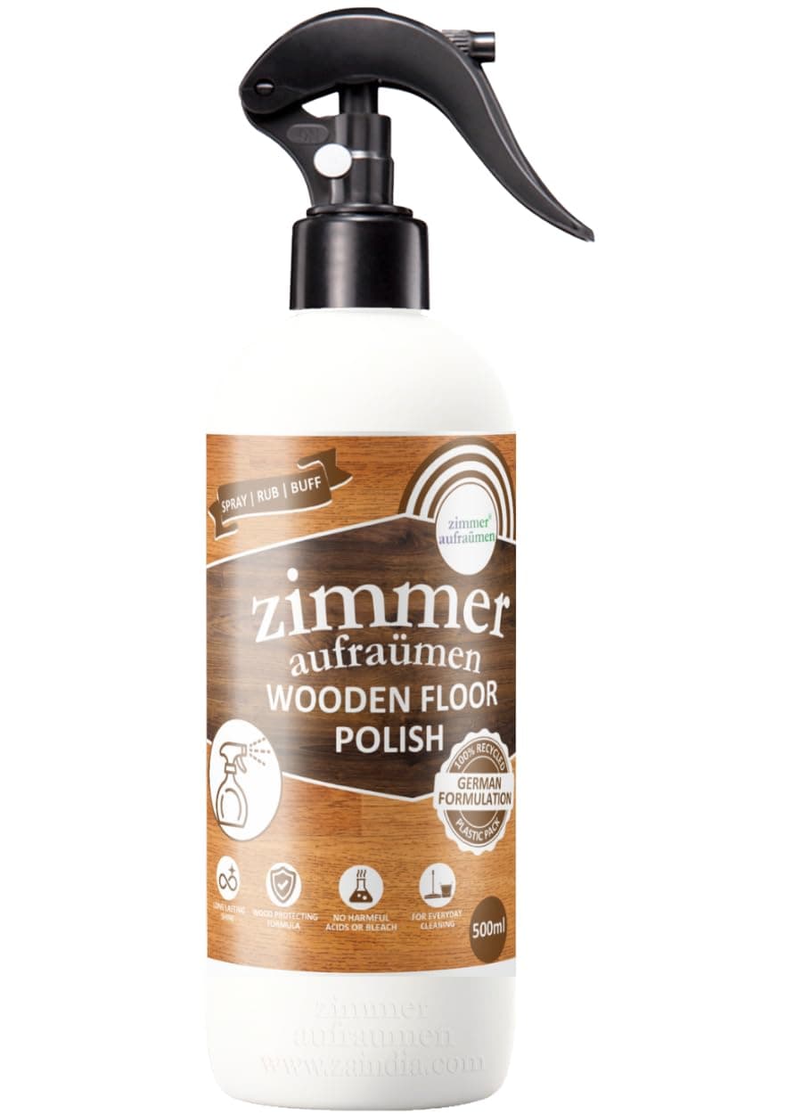 Zimmer Aufraumen 450ml Wood Floor Shiner Spray, for Clean, Shiny and Smooth Surface. Easy Use Spray & Buff Formula