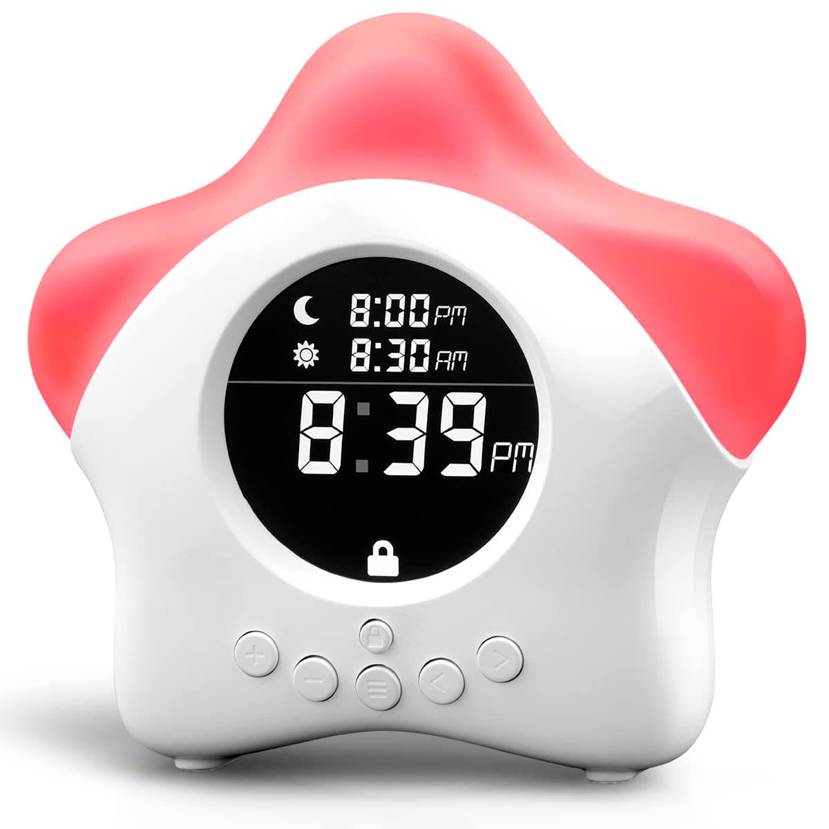 Stay-in-Bed Clock for Kids - Toddler Sleep Trainer, Night Light & Alarm