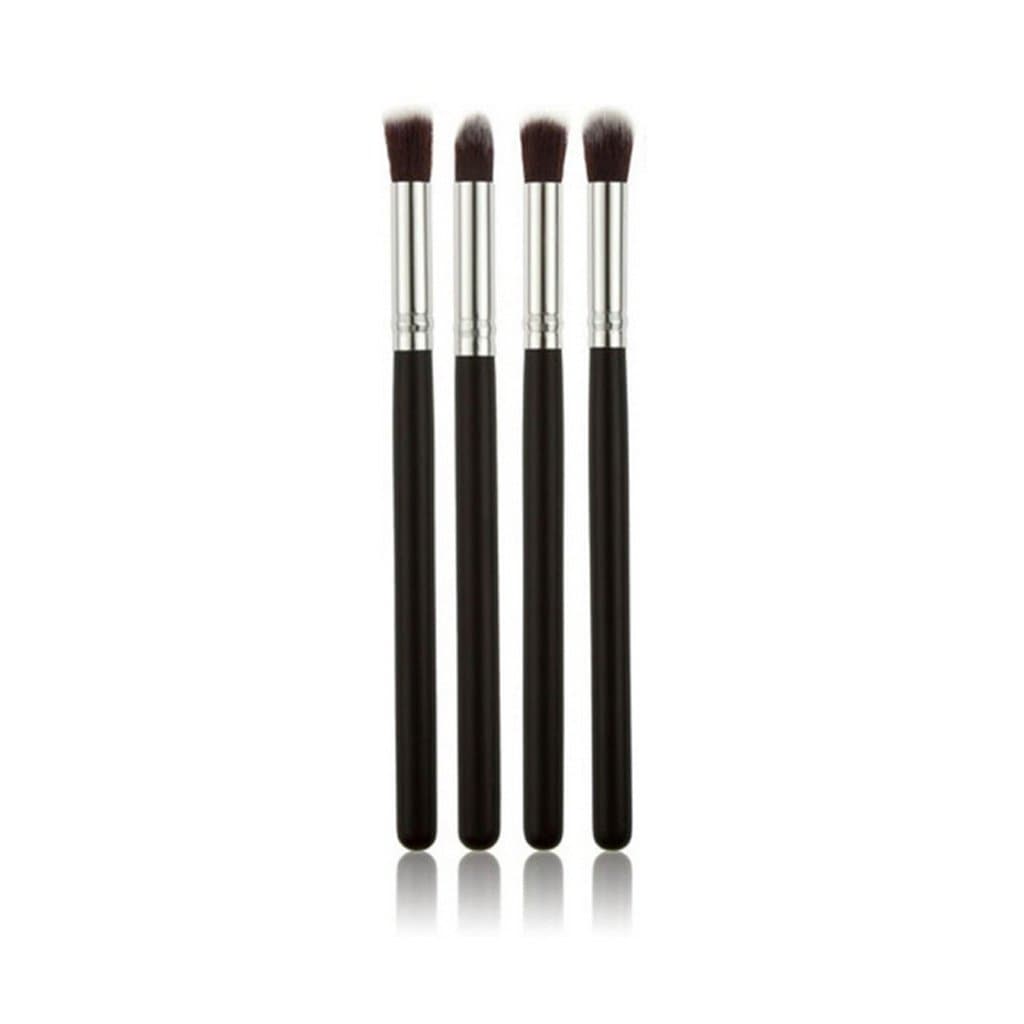 Soft Horse Bristle Pencil Brush- Black, Silver, Set of 4