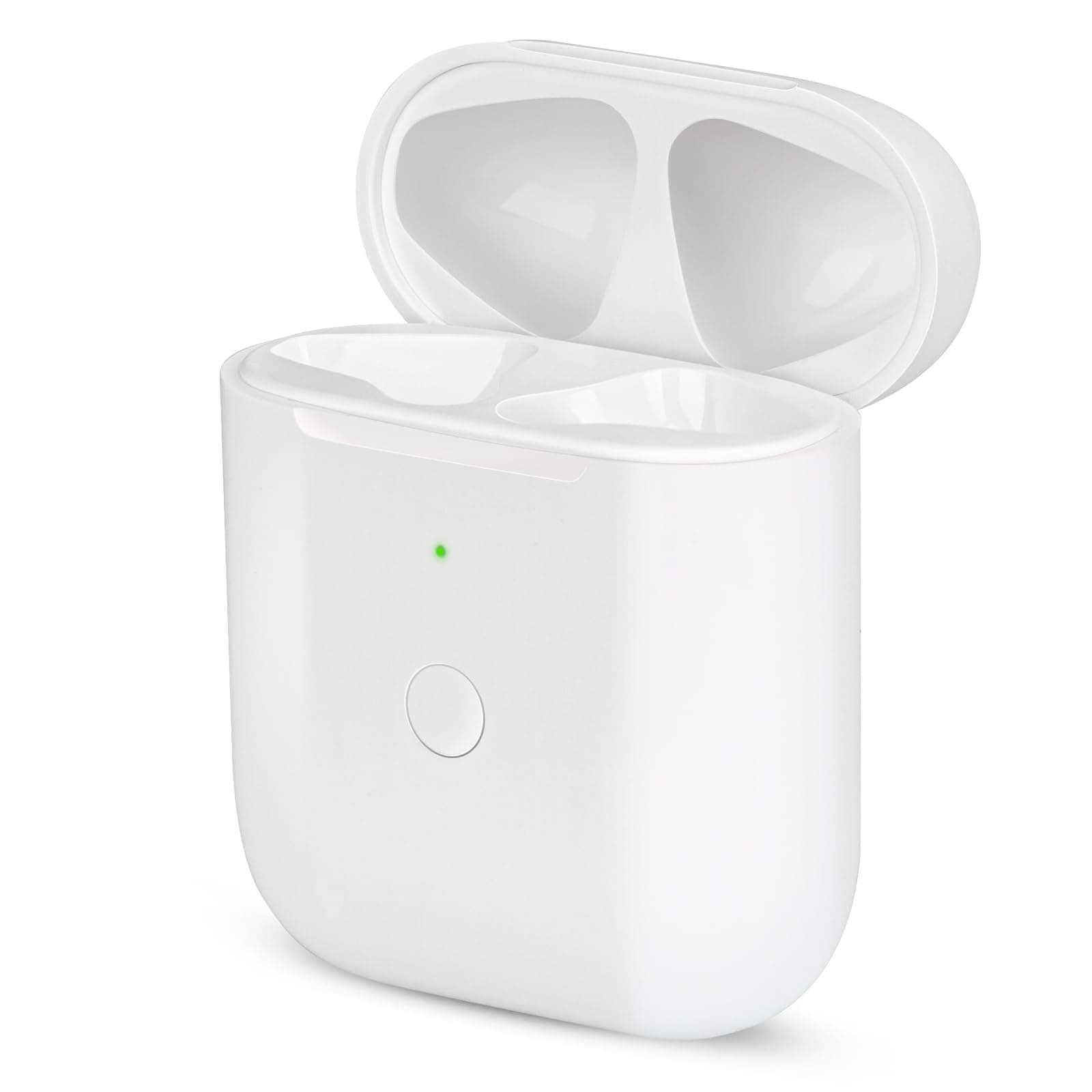 Replacement AirPod Charging Case Compatible with AirPods 1st 2nd Generation Wireless Charging case 550mAh Bluetooth Pairing Sync Button (No Earbuds)