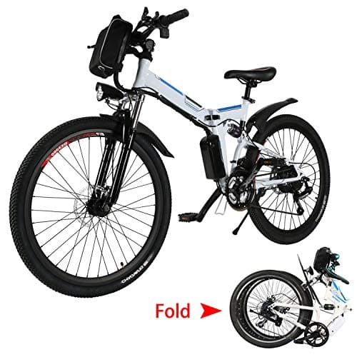 emdaot 26'' Electric Mountain Bike with Removable Lithium-Ion Battery (36V 250W), Electric Bike 21 Speed Gear and Three Working Modes