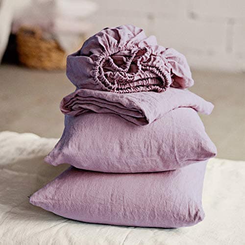 Lausonhouse Linen Sheet Set, Luxurious 100% Pure French Linen Sheet Set - Full