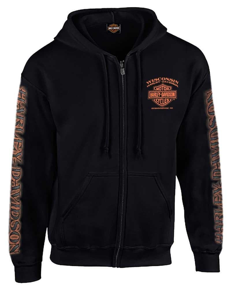 Men's Eagle Piston Long Sleeve Full-Zip Hoodie, Black 30299950