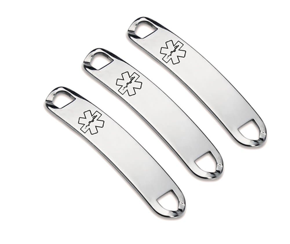 LF Custom Stainless Steel ID Tag for Medical Jewelry,Personalized Medical Shoe ID Tags,Name SOS ICE Emergency Customized Medical Alert Tags Fitness Running Shoes Tag for Teen Adult Runners