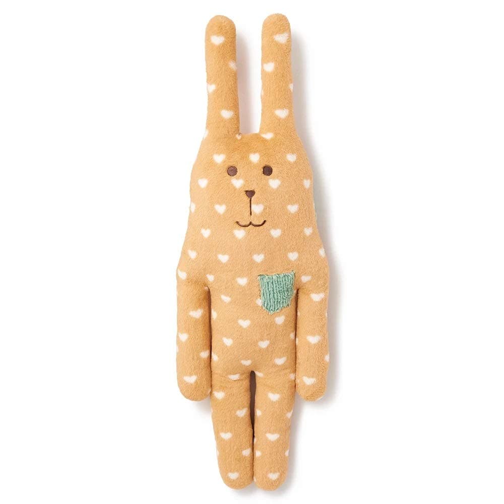 Craftholic Soft Plush Cushion Doll - Rab Bunny/Sloth Bear/Korat Cat - Size Large (Brown Hearts Rab)