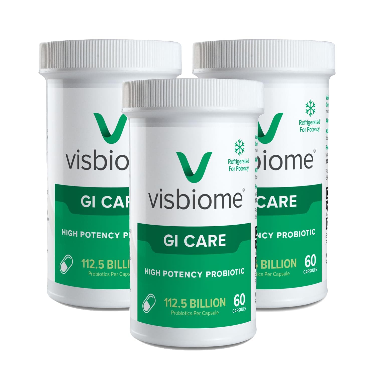 Visbiome® GI Care - High Potency Probiotic - 112.5 Billion CFU Live Probiotics, Original De Simone Formulation, Made in USA, 180 Capsules.