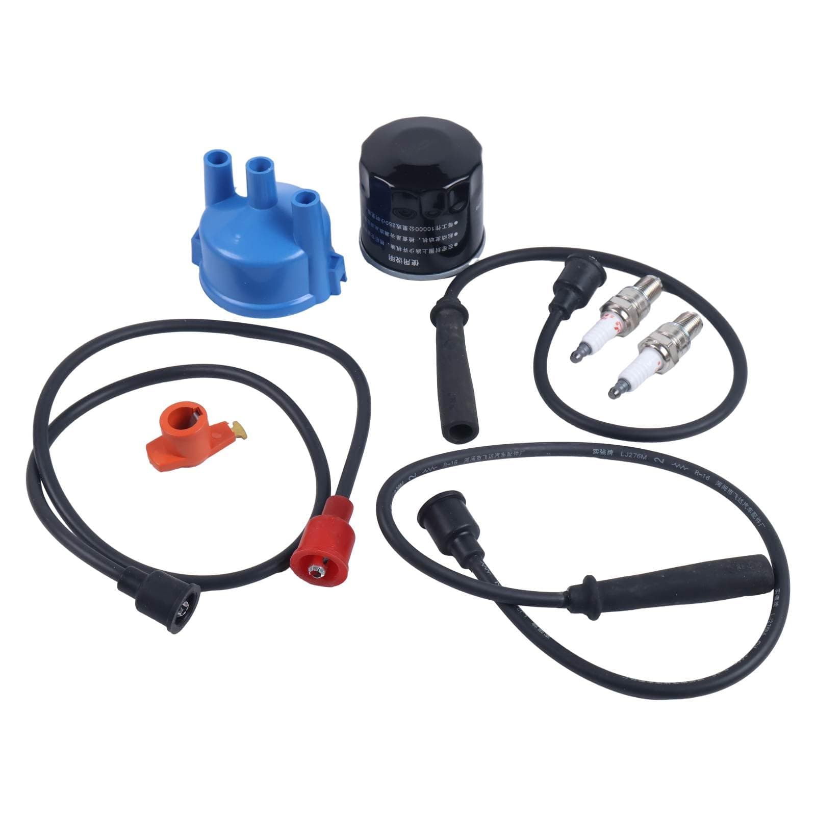 ZTUOAUMA Tune Up Kit Distributor Rotor and Cap Oil Filter Spark Plugs Compatible with Joyner 650 Road Legal Off Road Buggy 650cc Engine