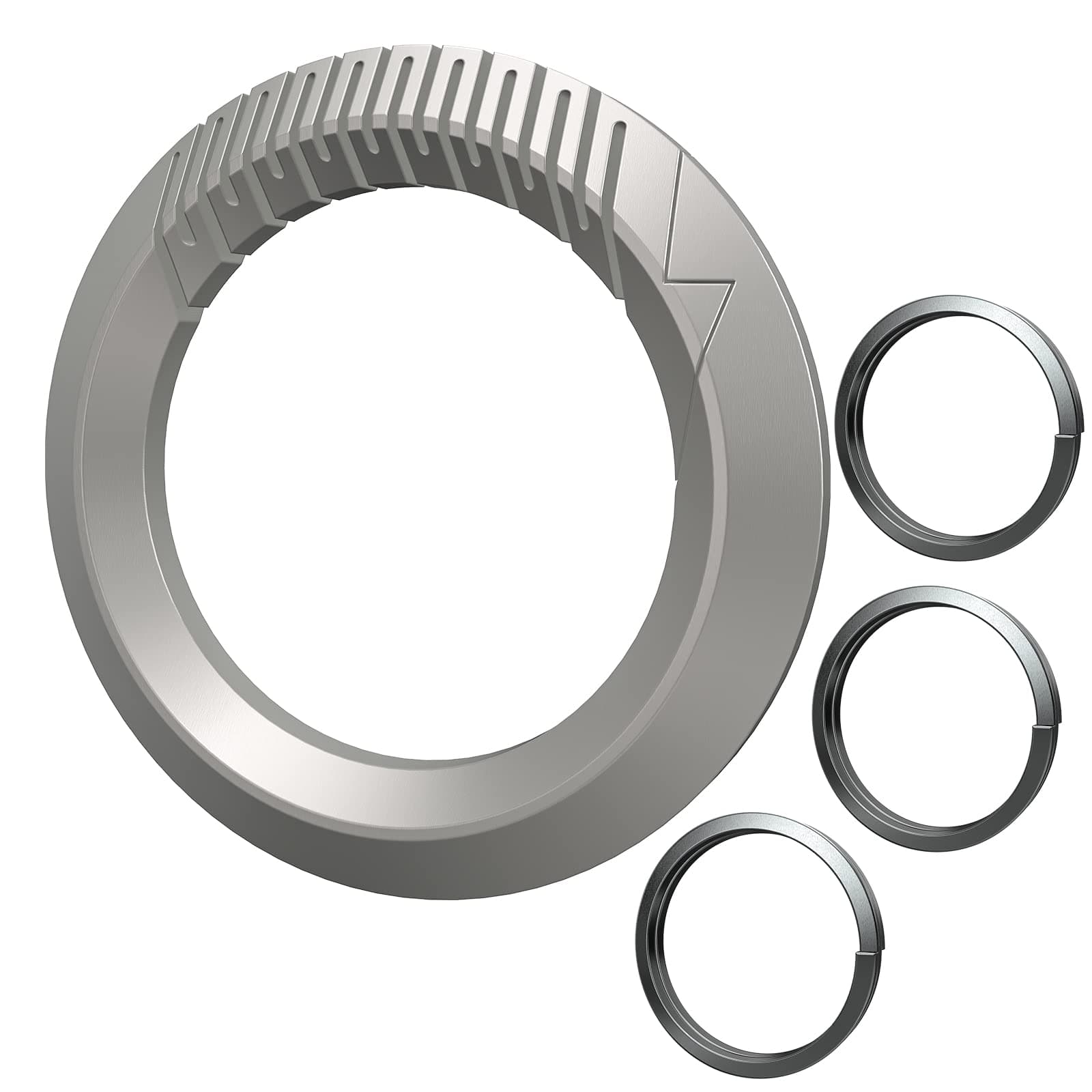 Titanium Key Rings, Quick Release Keychain Round Carabiner Clip with 3 Titanium Key Rings Kit UIInosoo Gift for Men