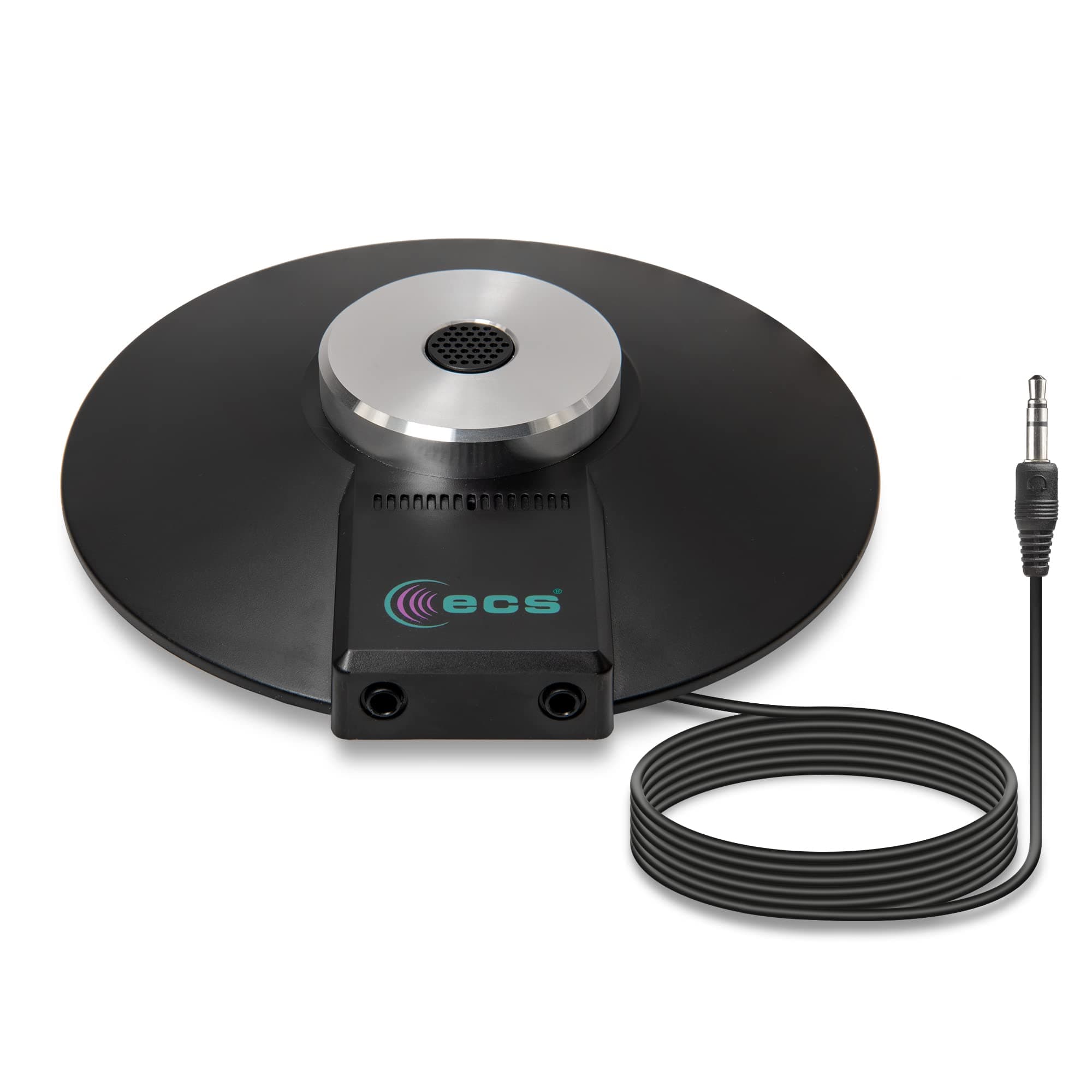 ECS WordForum 3.5mm TRS 360° Omnidirectional Stereo Conference Microphone for PC - with Daisy Chain Option, Condenser Mic for Teleconferencing - 1 Pack