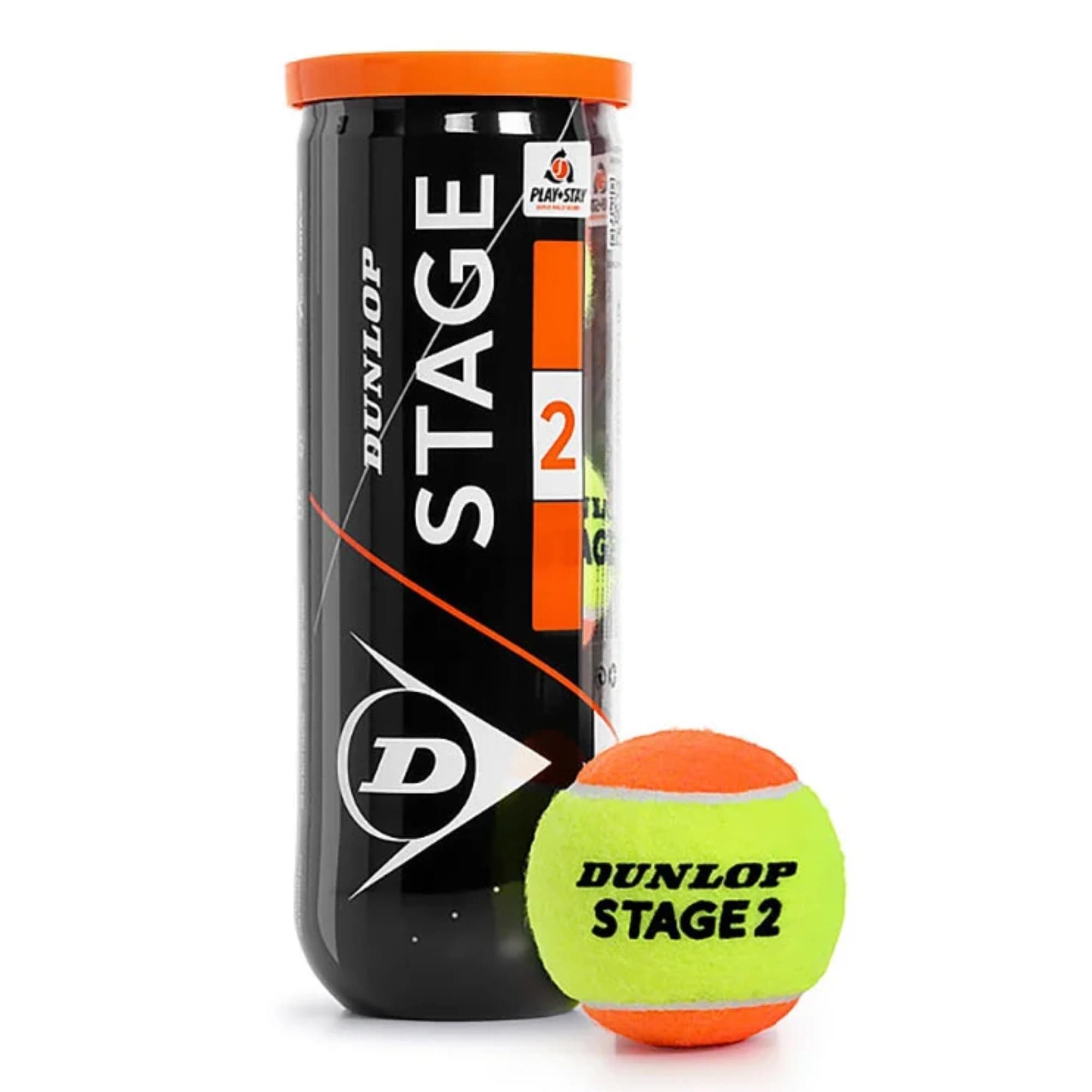 DUNLOP DL601339 D Tb Stage 2 Orange 3Pet, Tennis Ball, Ball, Tennis, Racquet Sports-Orange