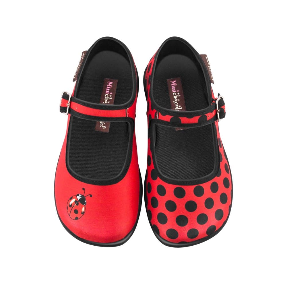 Hot Chocolate Design Mini Chocolaticas Ladybug Girls Mary Jane Flat Multicoloured HCD 30
