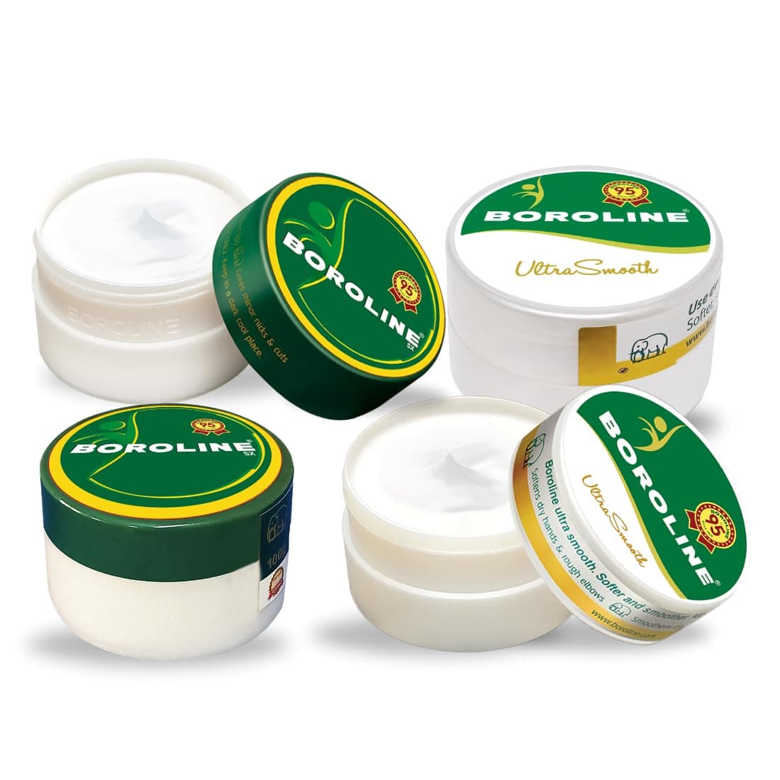 BOROLINE Dry Skin Care Combo - Antiseptic Ayurvedic Cream 40gm x 2 + Ultrasmooth Night cream 40gm x 2, Natural Ayurvedic Cream (Combo Pack of 6)