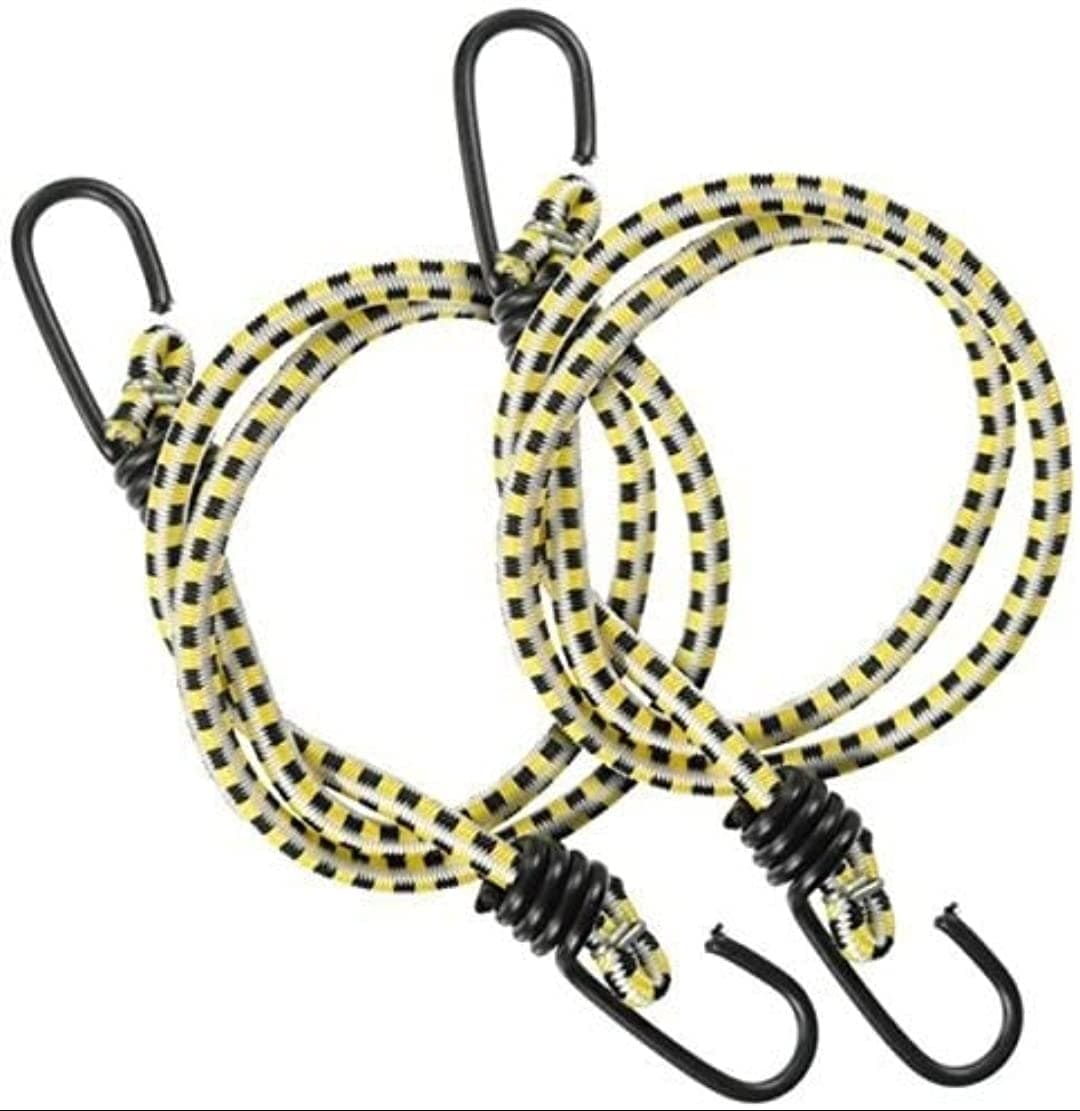 Bikes Rope Tie Car Luggage Roof Rack Strap Hooks/Cloth Drying Rope 10 Feet Pack of 2