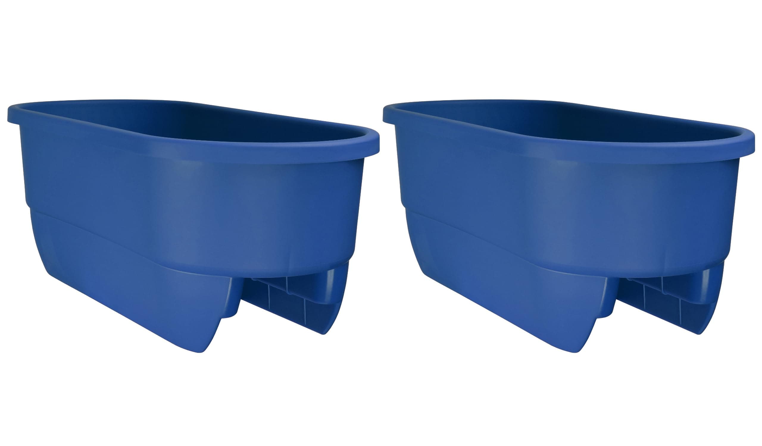 Apollo Exports International 4", 6" or Dual Deck Railer Planter, Blue, Pack of 2