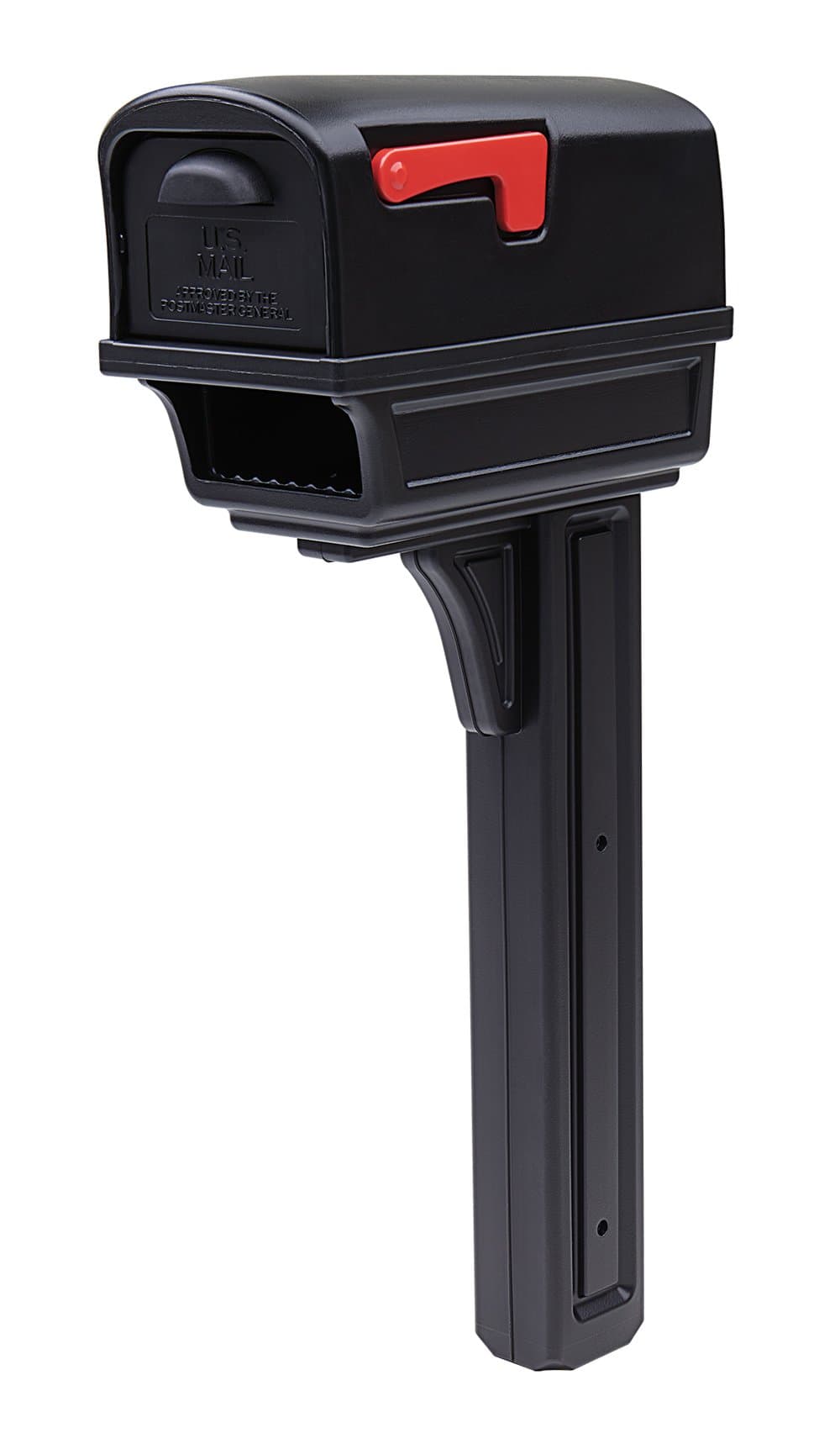 Gibraltar Ggc1b0000 Gentry All-in-one Plastic Mailbox & Post Combo, Black