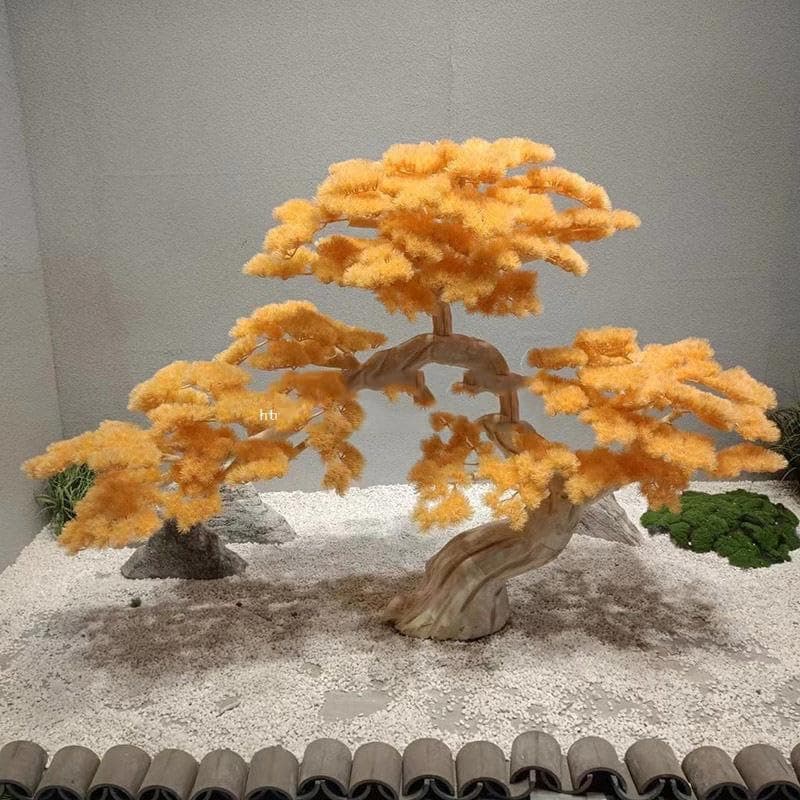 Artificial Tree Faux Podocarpus Plant Slik Fake Guest-Greeting Pine Tree for Home Decor Indoor or Outdoor Office Decoration Housewarming Gift(Size:1mx0.9m)