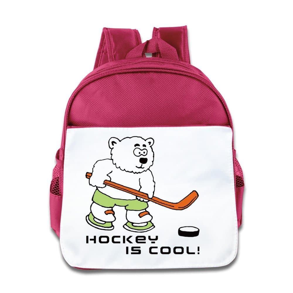 School Bag Hockey Is Cool Polar Bear Children Backpacks Cute Pink Bags