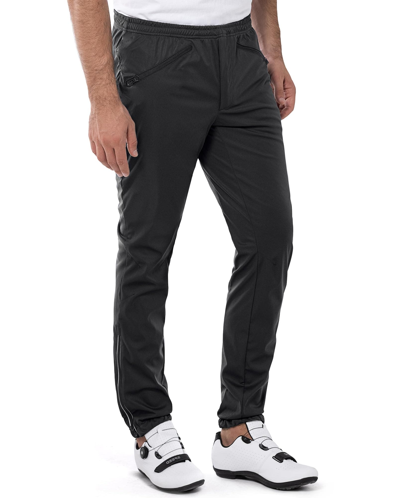 33,000ft Men's Waterproof Cycling Pants, Windproof Breathable Athletic Mountain Bike Pants Running Hiking Sweatpants Sports