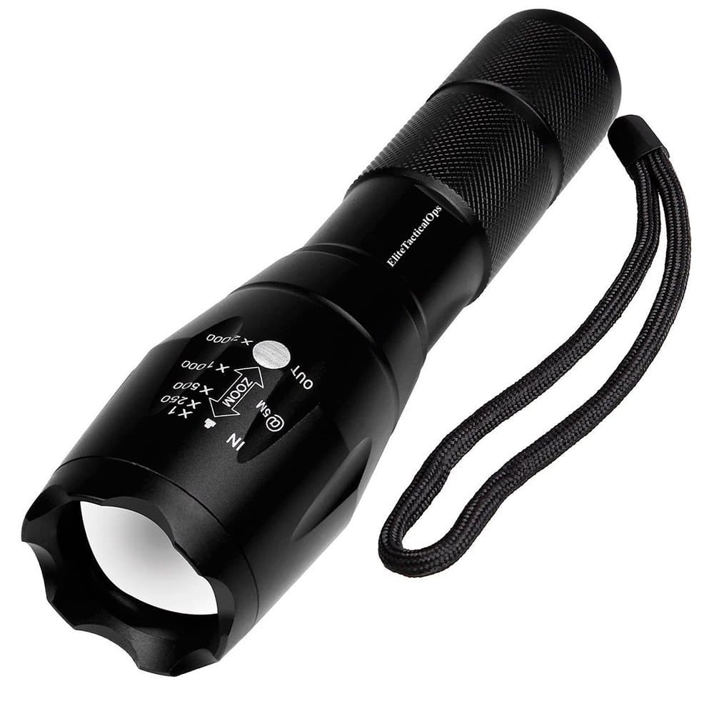 Tactical Flashlight, Waterproof, Military Grade, LED, Rechargeable, 18650, Super Bright - By Elite Tactical Ops