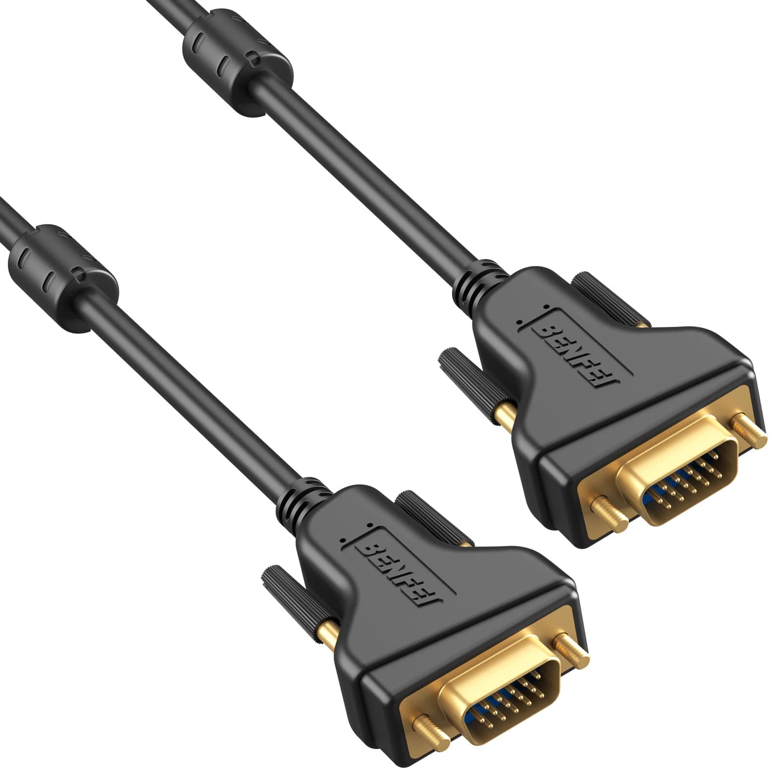 BENFEI VGA to VGA 1.8m Cable with Ferrites for Laptop