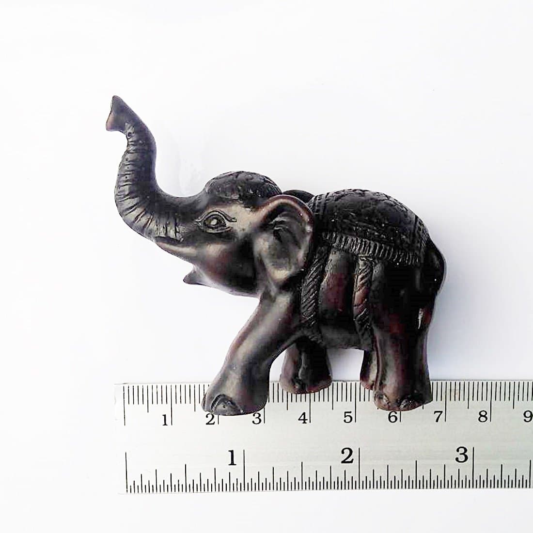 Male Female Elephant Figurine Thailand Home Decorate Trunk Feng Shui Lucky Wealth Collectible Animal Statue