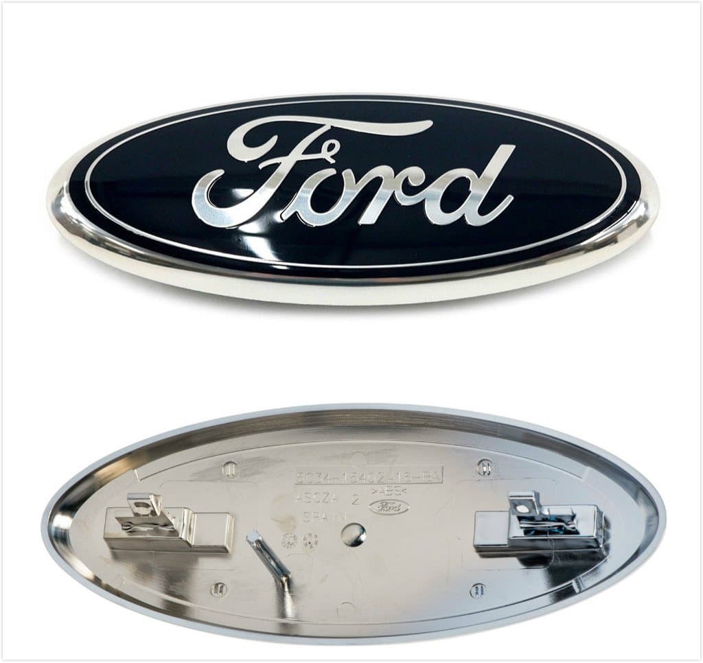 Kimoo F-9BSP Black 2005 2006 2007 F250 F350 F-450 F-550 Super Duty Front Grille 9 Inch Emblem Badge Nameplate For Ford