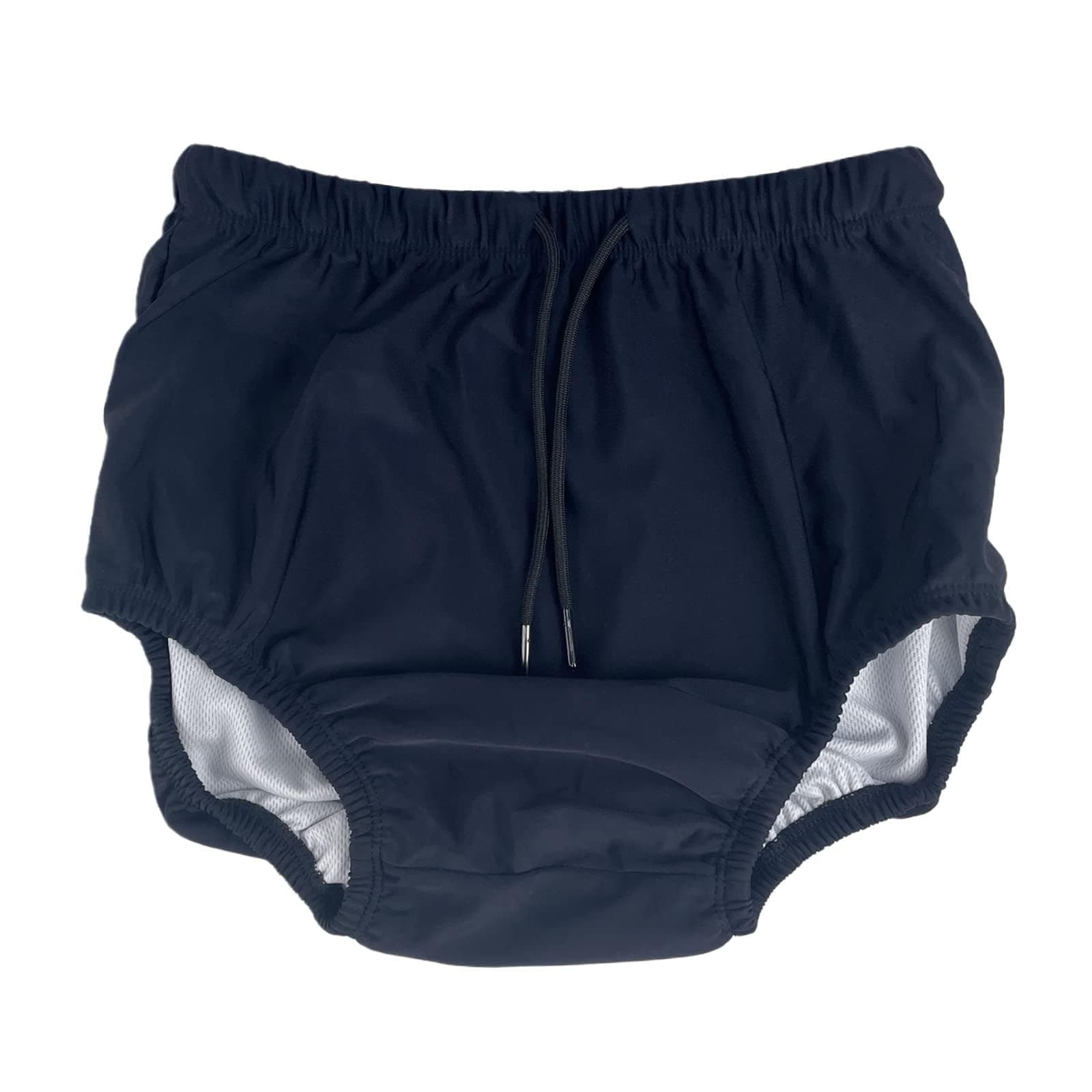 AQX Reusable Adult Swim Diapers Special Needs, Washable Cloth Diapers Leakproof, Swimmers Nappy Trunks Pull Ups for Incontinence Protection Unisex (M, Blue)