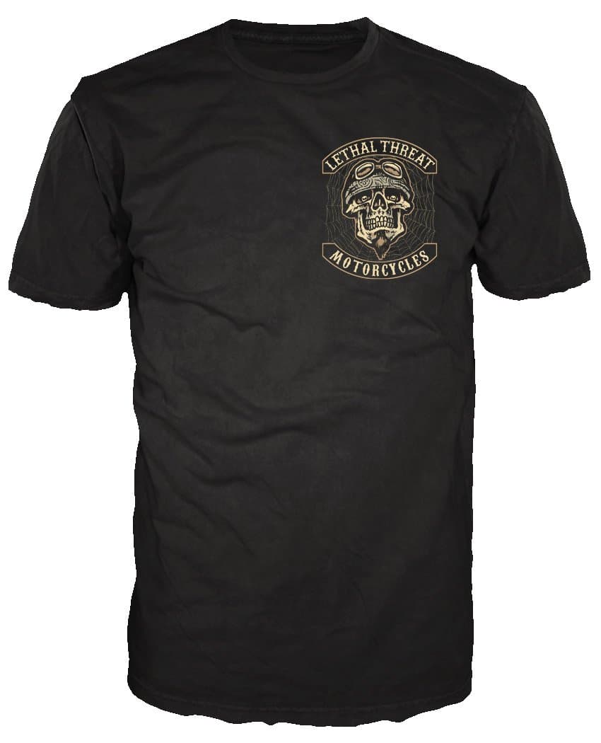 Lethal Threat (LT20230M Men's Spider Biker T-Shirt (Black, Medium)