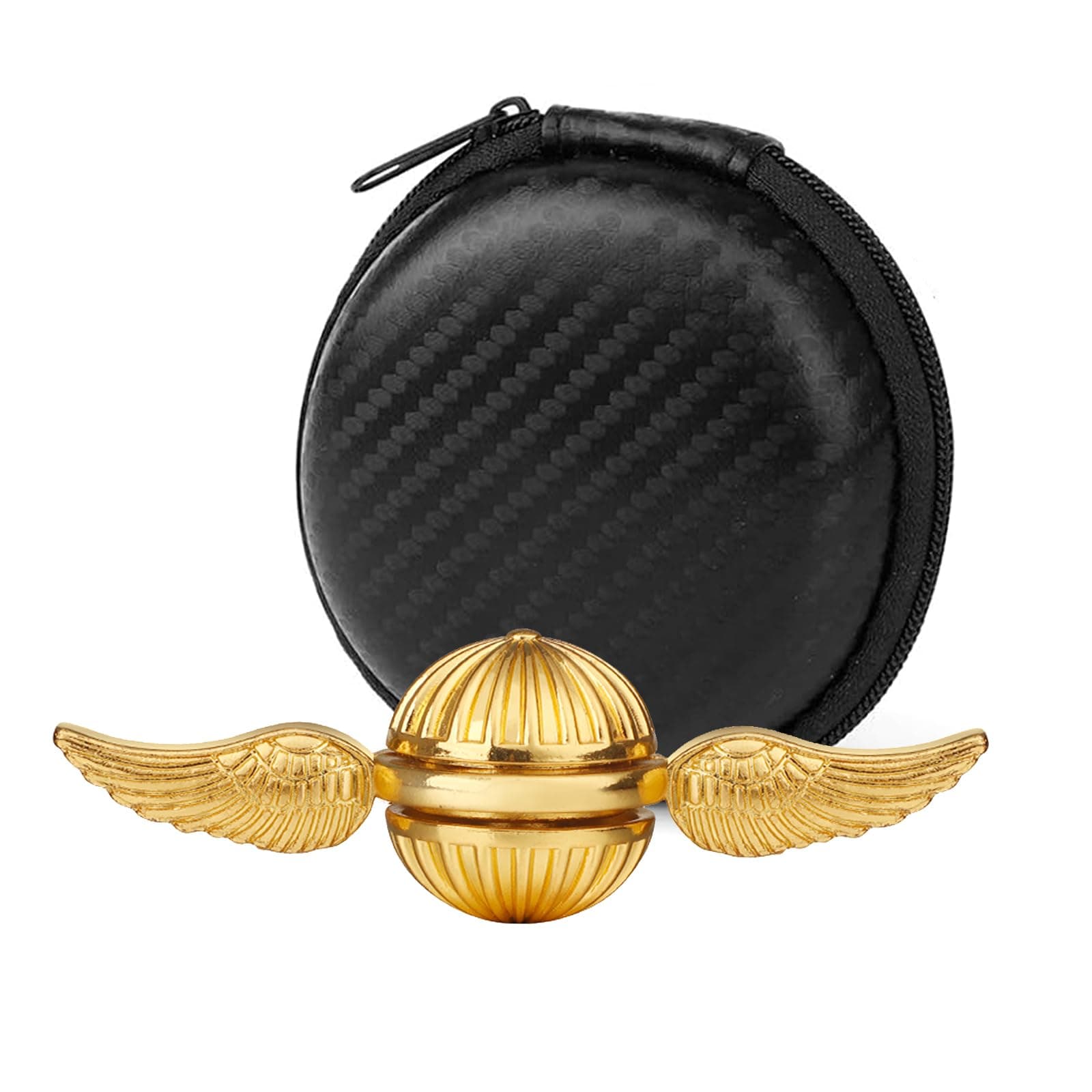 Gold Fidget Spinner Magic Orb Anxiety Toys Stress Relief Reducer Spin Fidgets Hand Bearing Tri Spinner Finger Spinners Toy Focus Fidgeting Restless Novelty Gift for Adults Kids