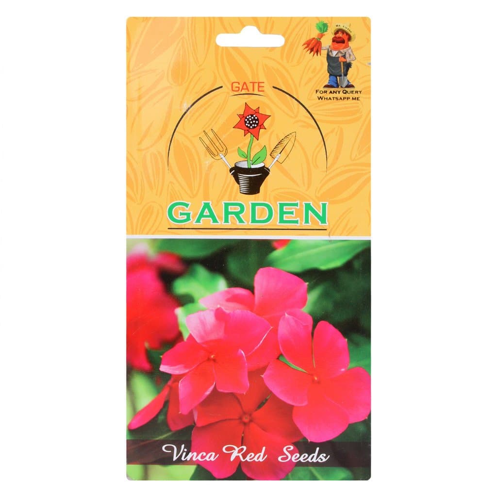 Gate Garden Vinca Red or Sada Bahar Flower Seed