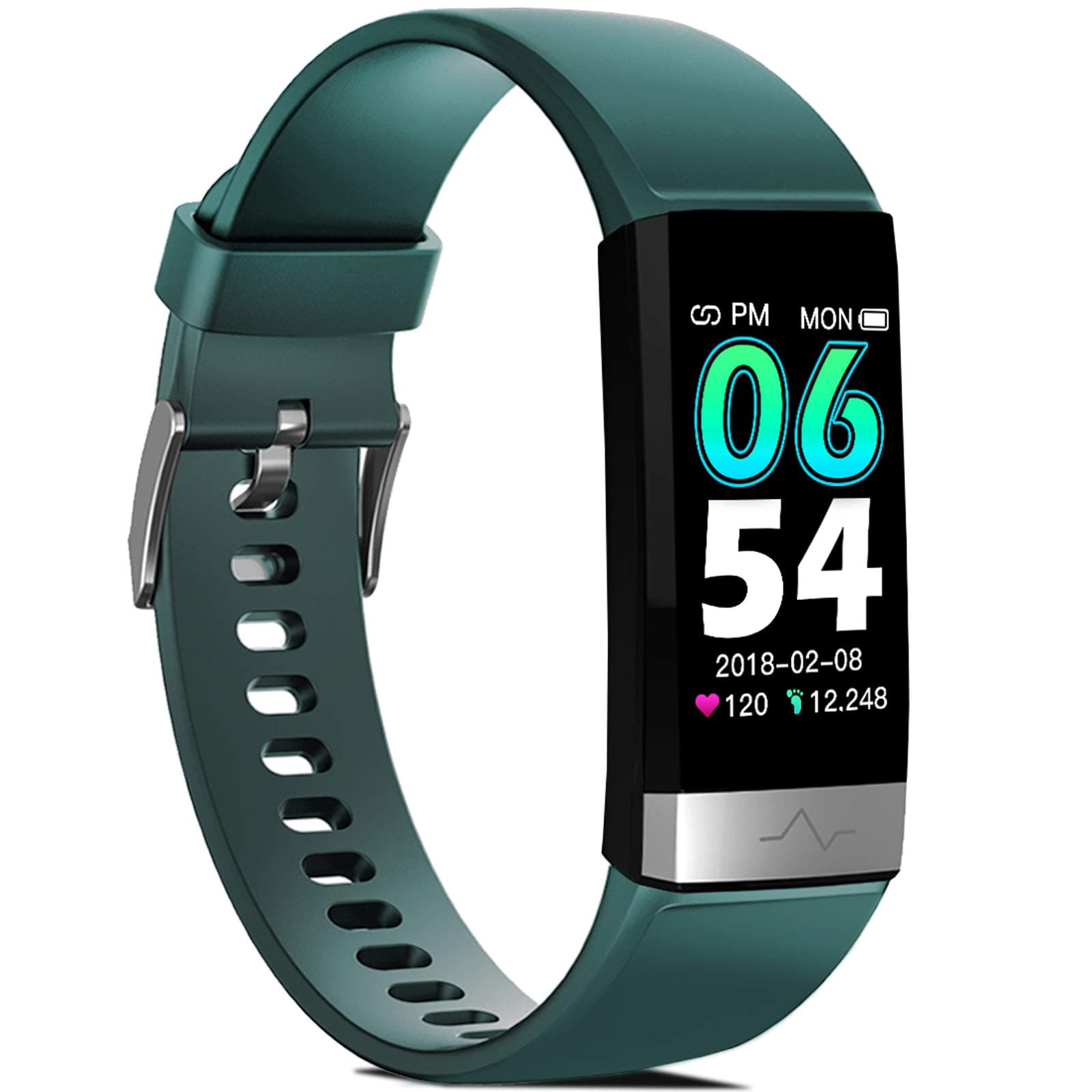 Fitness Activity Tracker for Men Women, Heart Rate Monitor Blood Oxygen Sleep Tracking Steps Calorie Counter, IP68 Waterproof 1.14'' HD Screen, Compatible with iPhone Android Smart Phones