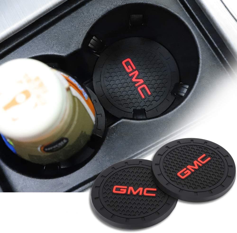 ROORUZ yyyycar 2 Pcs 2.75 inch Car Interior Accessories Anti Slip Cup Holder Mat for GMC All Models (GMC)