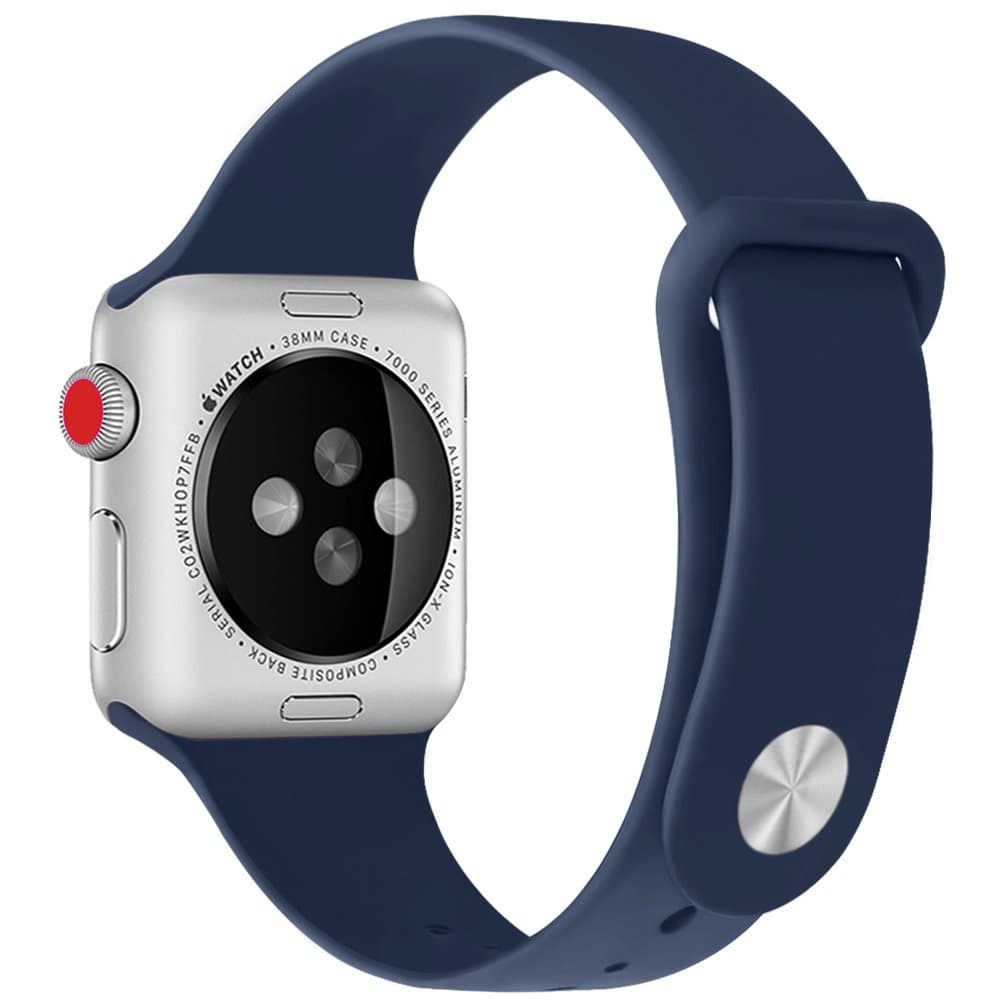 YuDo Band for Apple Watch 42mm M/L, Soft Silicone Replacement Sport Strap for Apple Watch iWatch Series 3 Series 2 Series 1 Sport, Midnight Blue