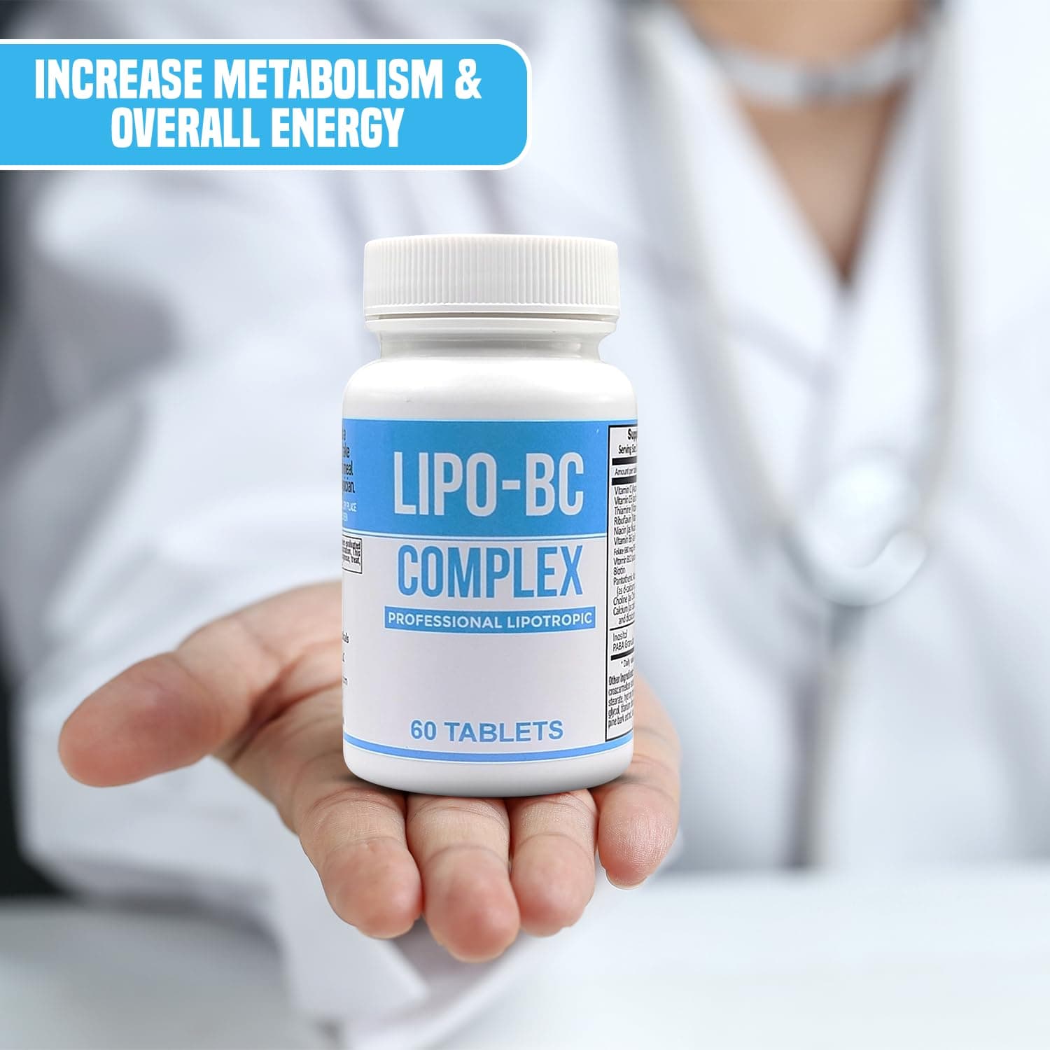 Lipo B-Complex Lipo BC (120 Tablets) Manufactured by Legere Pharmaceuticals for Natural Clean Energy and Wellness.