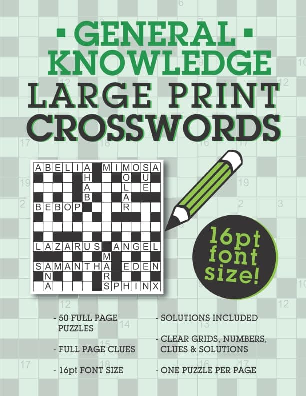 Large Print General Knowledge Crosswords: 50 easy-to-read general knowledge crossword puzzles Paperback – Large Print, 8 Nov. 2018