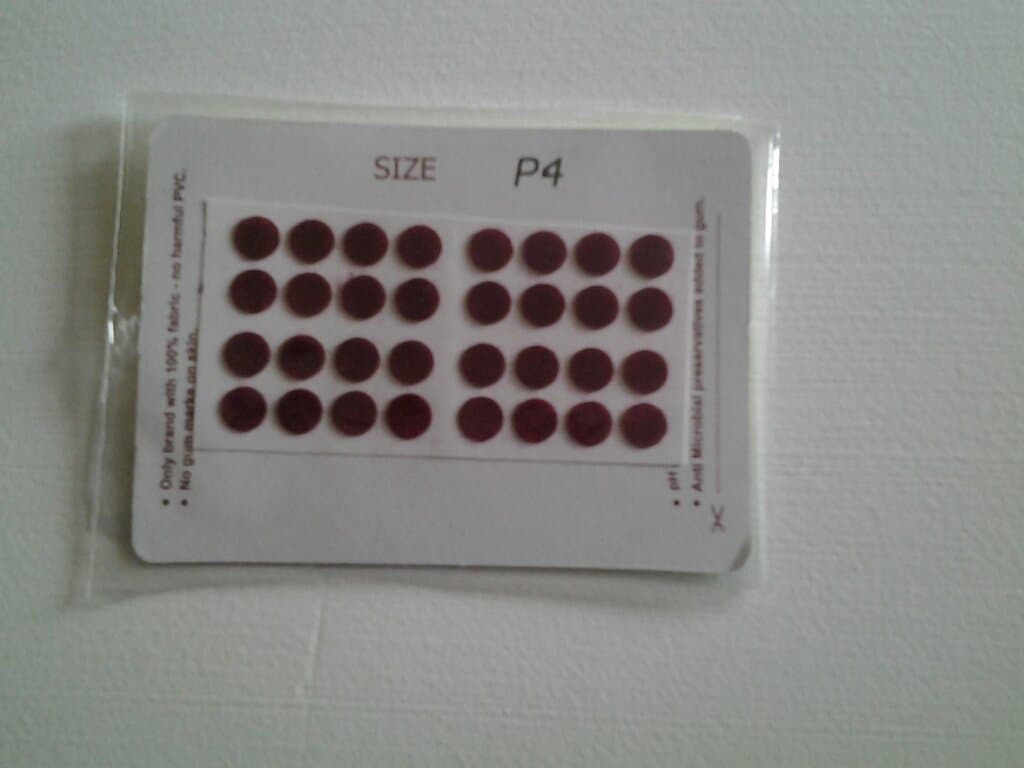 Eytex Pallavi Plain Bindi Size P4