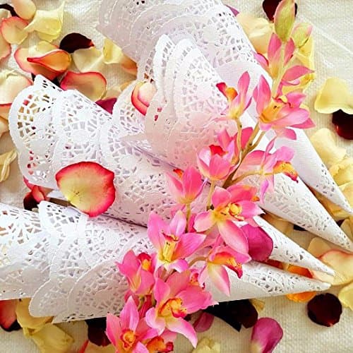 Wedding Petal Cones Already Rolled Cones for Petals, Paper Wedding Flower Petal Cones,Paper Cones for Wedding Flowers (100)