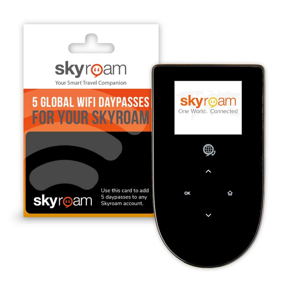 Skyroam Prepaid 5 Daypass Card + Free Skyroam Mobile Hotspot