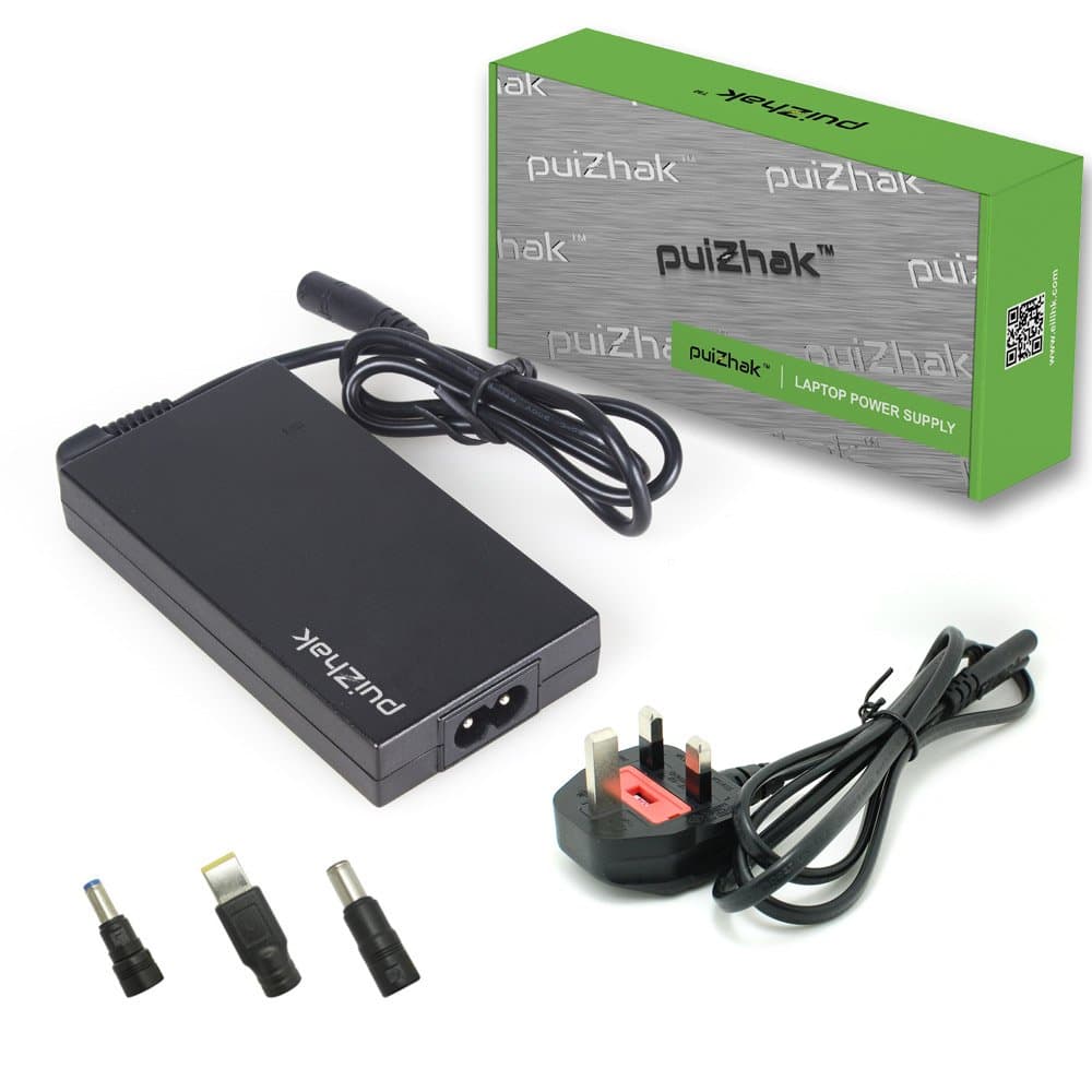 PUIZHAK 65W Ultra Slim Quick Charger Laptop Charger Power Adapter With Detachable Power Cord Multiple Connector Tips Jacks Compatible With Most Lenovo & IBM Chromebook, Ultrabook, Notebook, Netbook