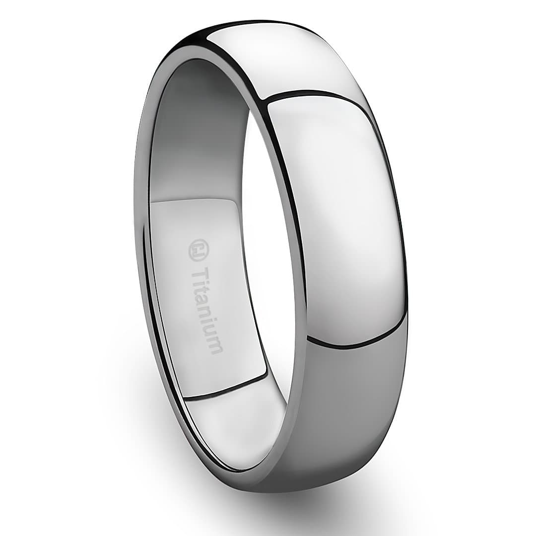 Cavalier Jewelers Wedding Band for Men - Women - 2MM/4MM/6MM/8MM Titanium Ring for Engagement, Promise, Anniversary