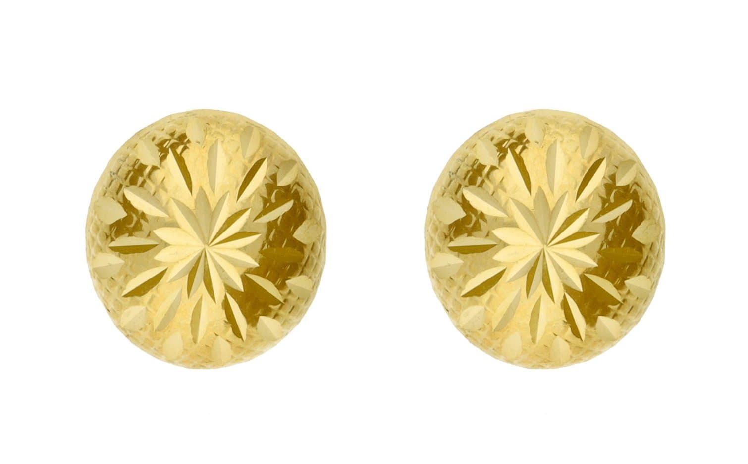 Adara 18 ct Gold Yellow Diamond Cut Studs Earrings