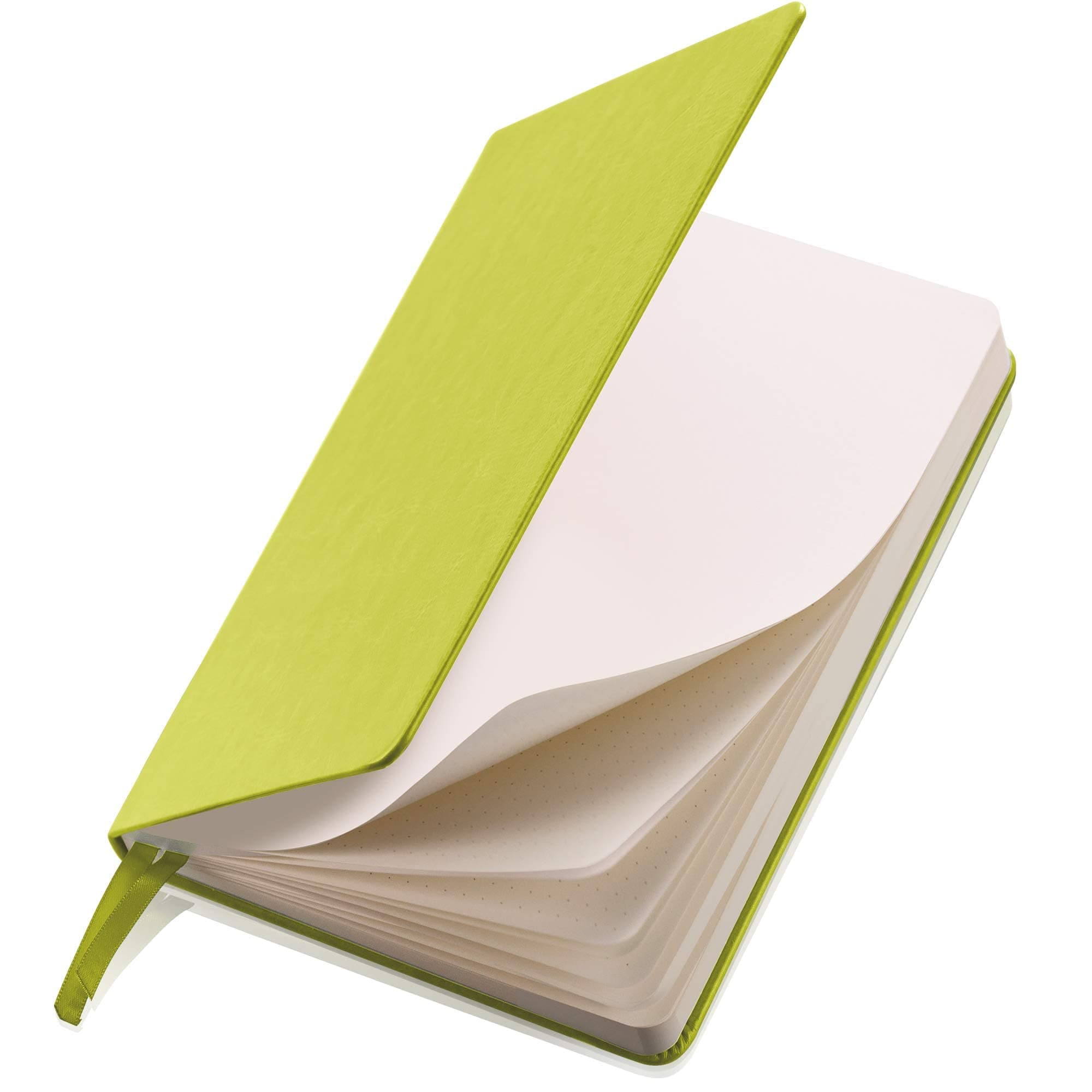 Scrivwell Dotted A5 Hardcover Notebook - 208 Dotted Pages with elastic band, two ribbon page markers, 120 GSM paper, pocket folder - great for bullet journaling - Green