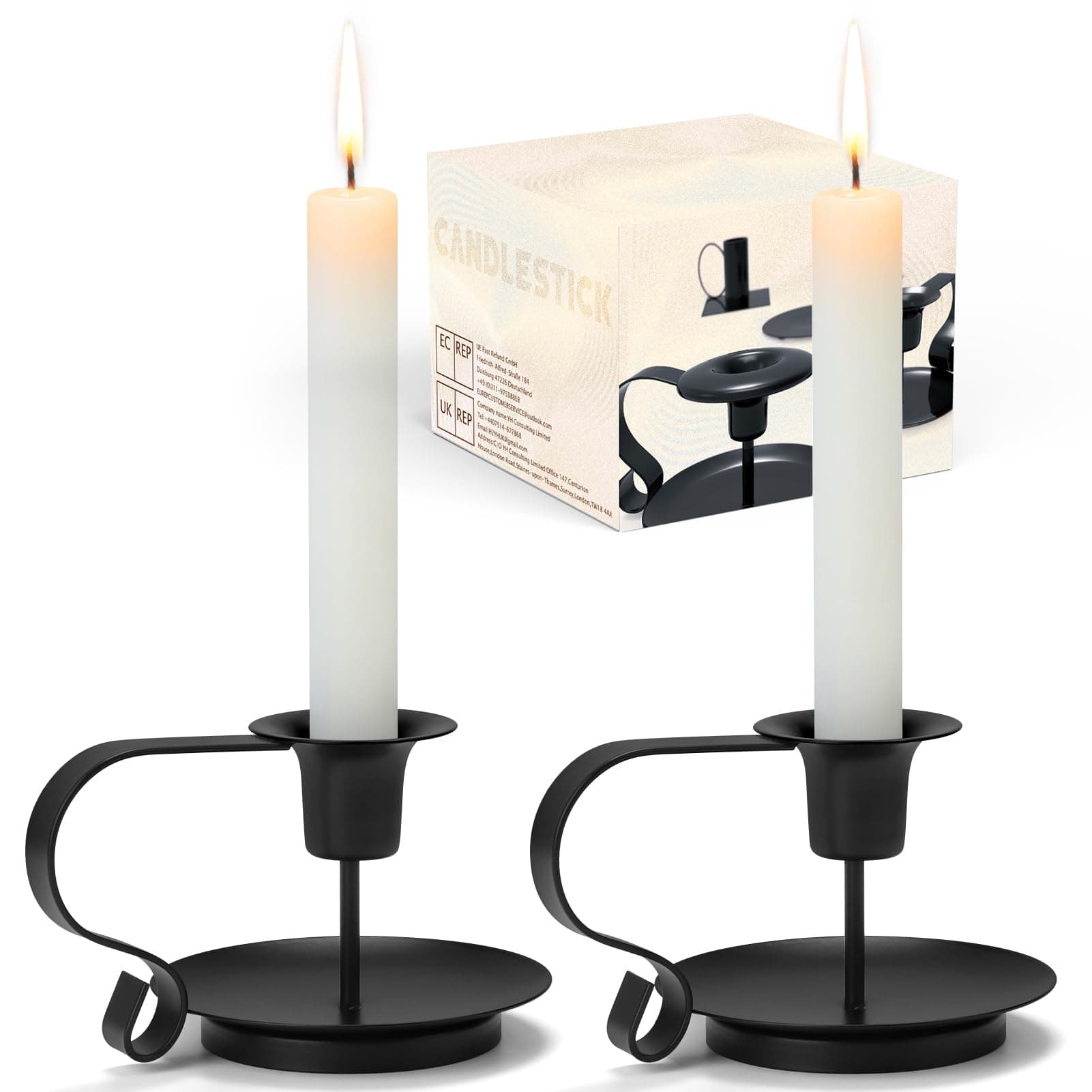 Candle Holders, Black Taper Candle Holders, Iron Candle Sticks Holder Decor