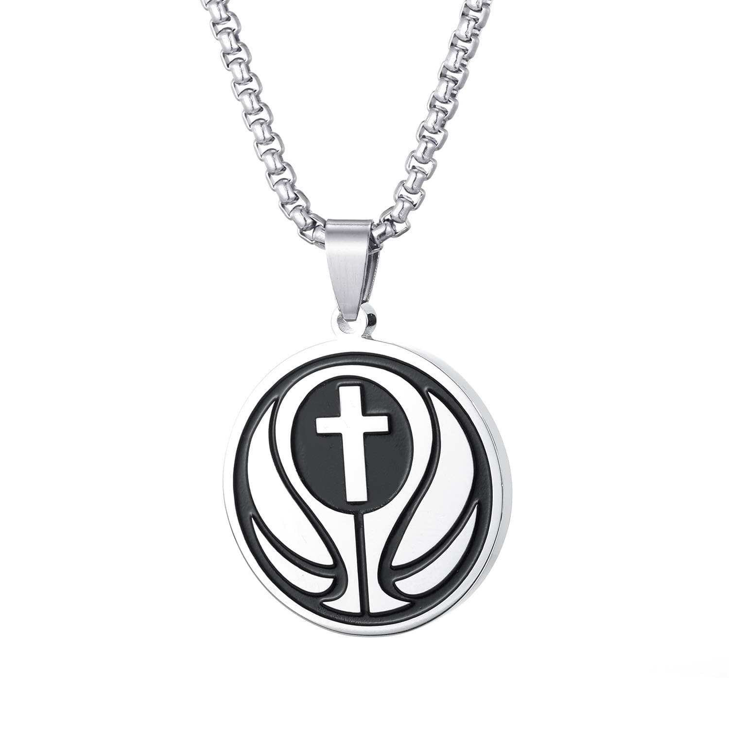 Baseball Sport Prayer Necklace for Boy Men - I CAN DO All Things Engraved Inspirational Luke Bible Stainless Steel Athletes Christian Gift Punk Pendant Chain (Basketball)