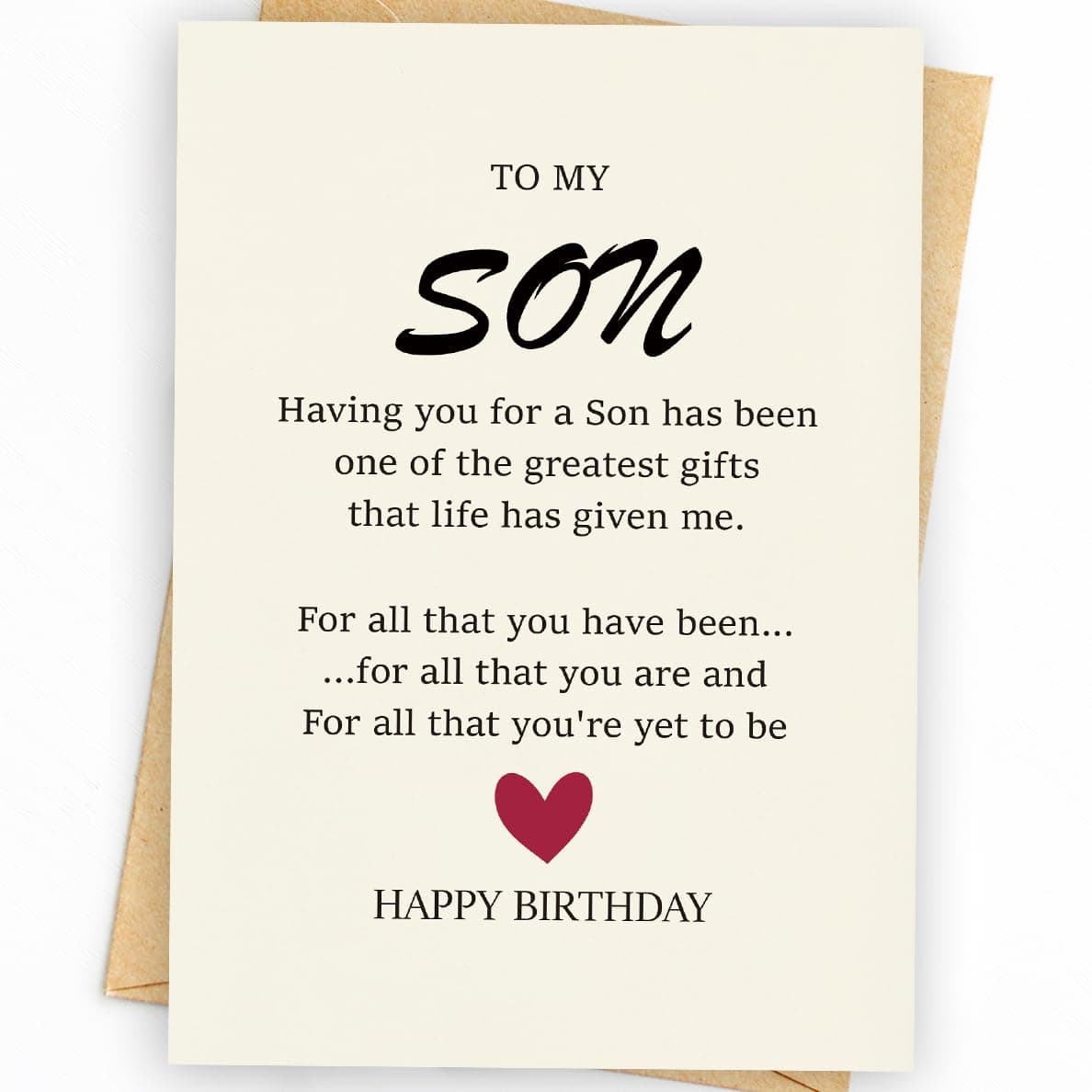 To My Son, Birthday Card for Son, Son Birthday Card, Birthday Card Son, Birthday Card Son, Happy Birthday Son Card, To My Son from Mom, Gifts for Adult Son Gift Ideas, Birthday Card Son Adult