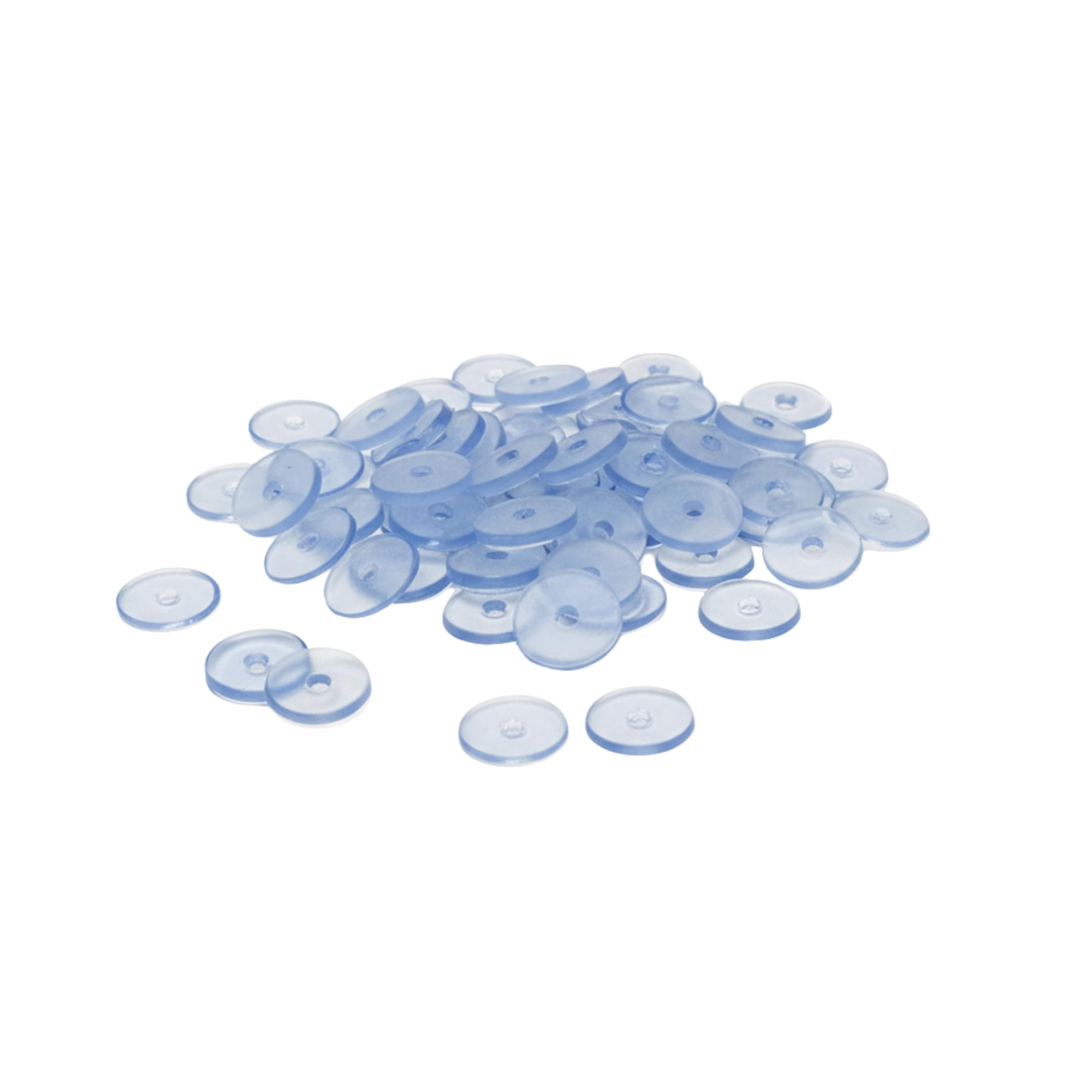 Johnson Tools Flat Clear Silicone Earring Back Stoppers - Soft Push Back Plugs for Gold and Silver Stud Earrings (200 Pieces), Small, Silicone Rubber, no gemstone