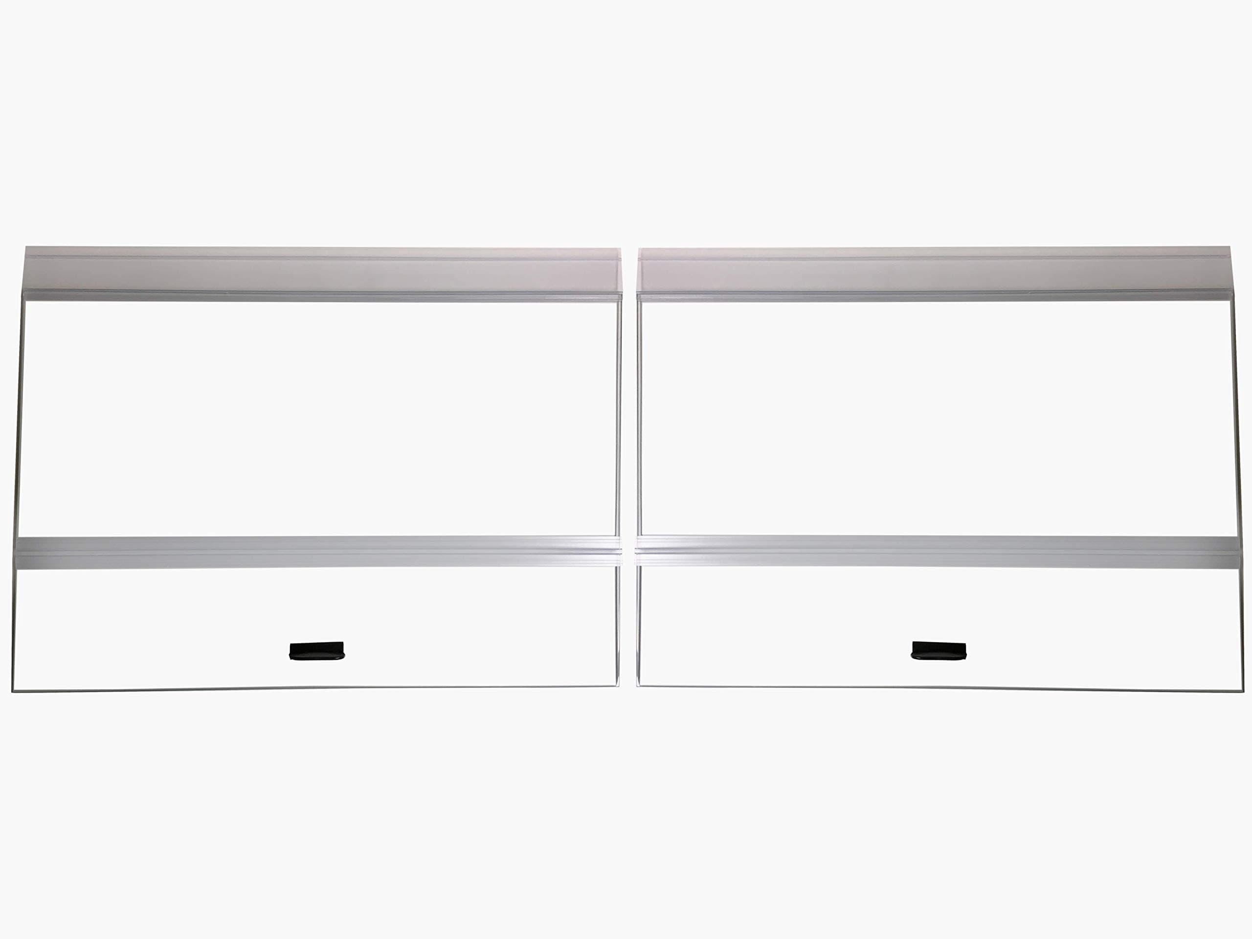 Glass Canopy 2Piece Set for Marineland Perfecto 70/75/90/110 Gallon 48x18 Aquarium Fish Tank (Eachpiece Measure 22.68 x 16.93 x 0.16in), White, One Pack