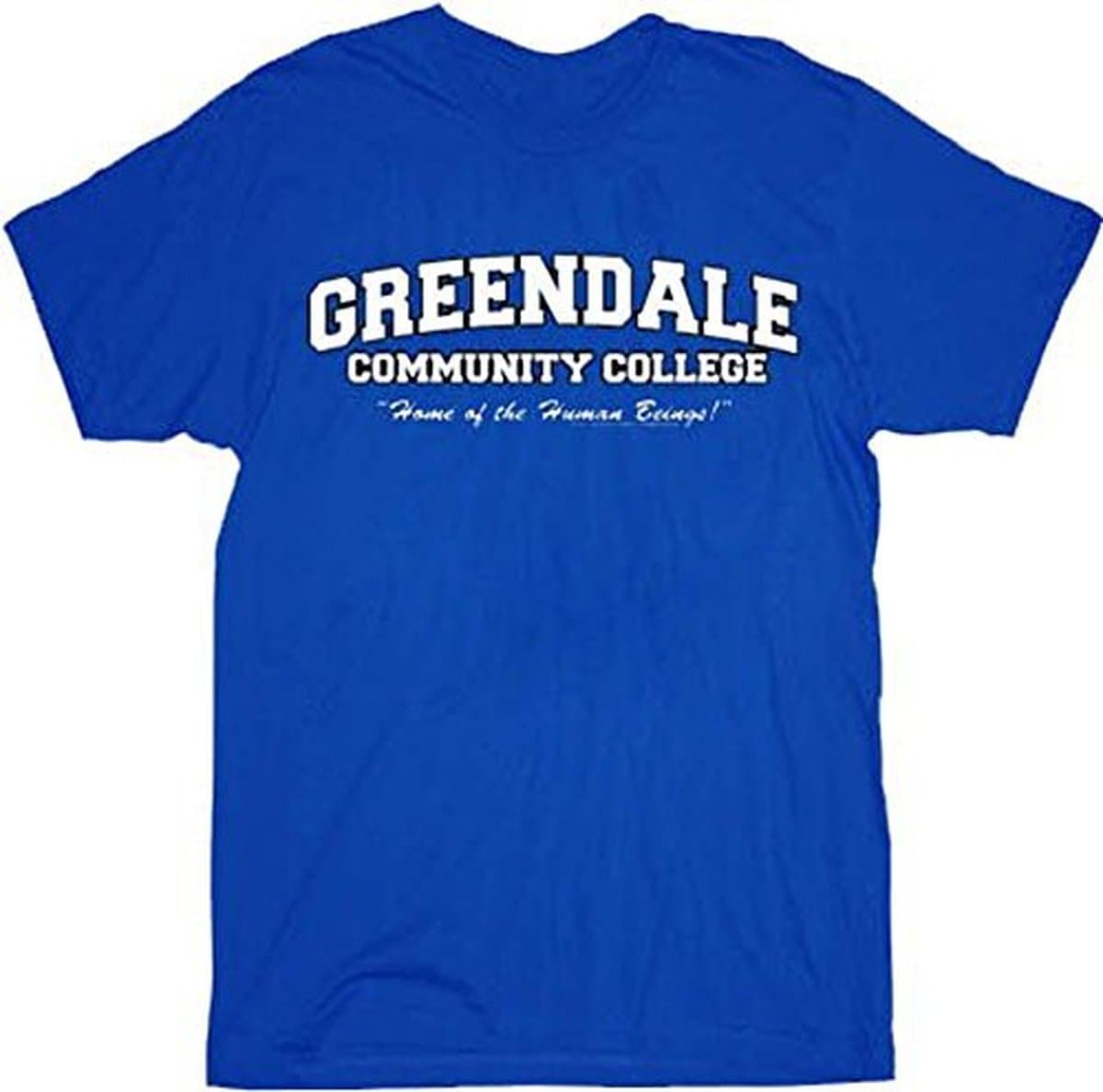Community Greendale Community College GCC Human Beings Blue Adult T-shirt Tee