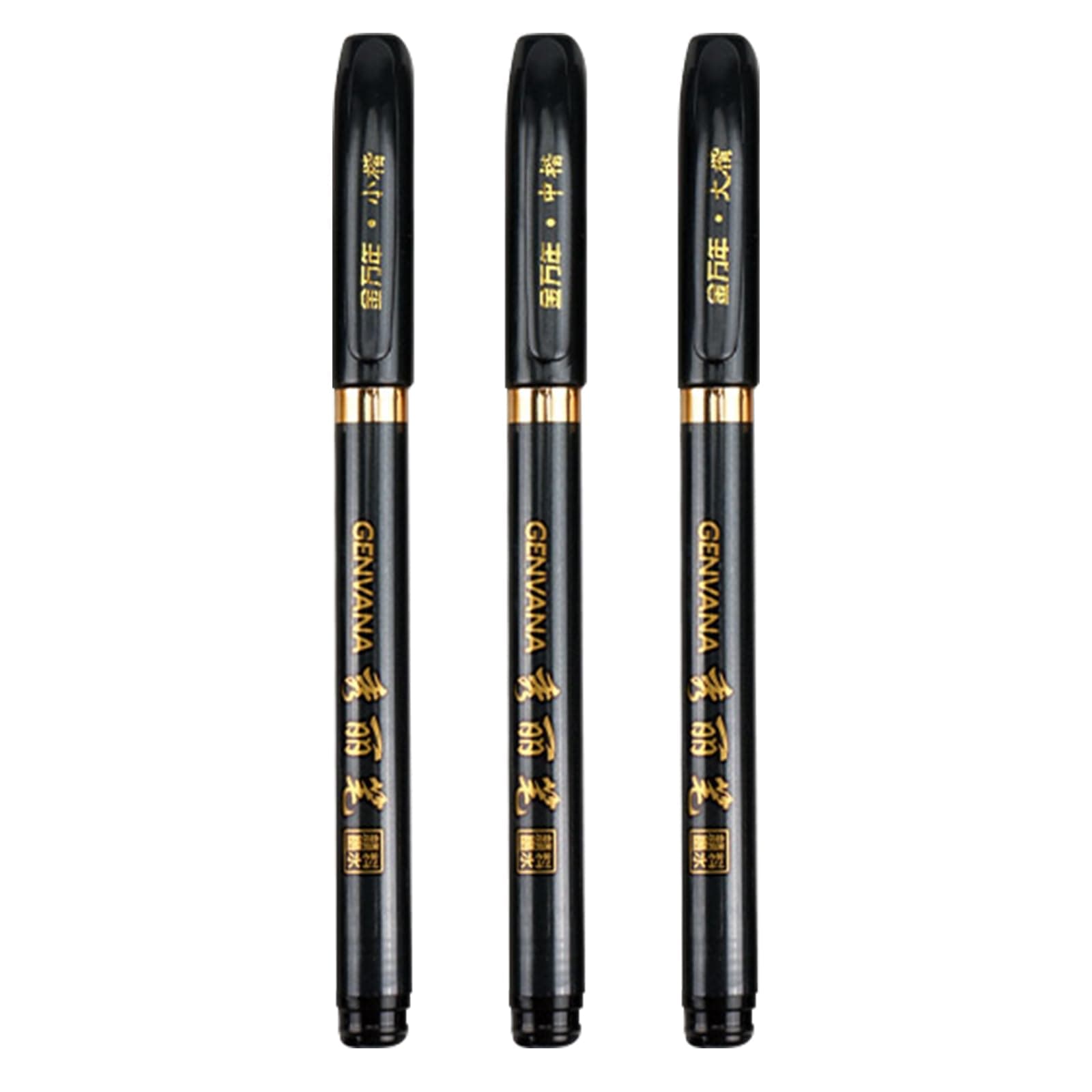 maxmartt Ink Pen 3pcs Artist Calligraphy Pen Chinese Japanese Calligraphy Shodo Brush Ink Pen Writing Drawing Craft