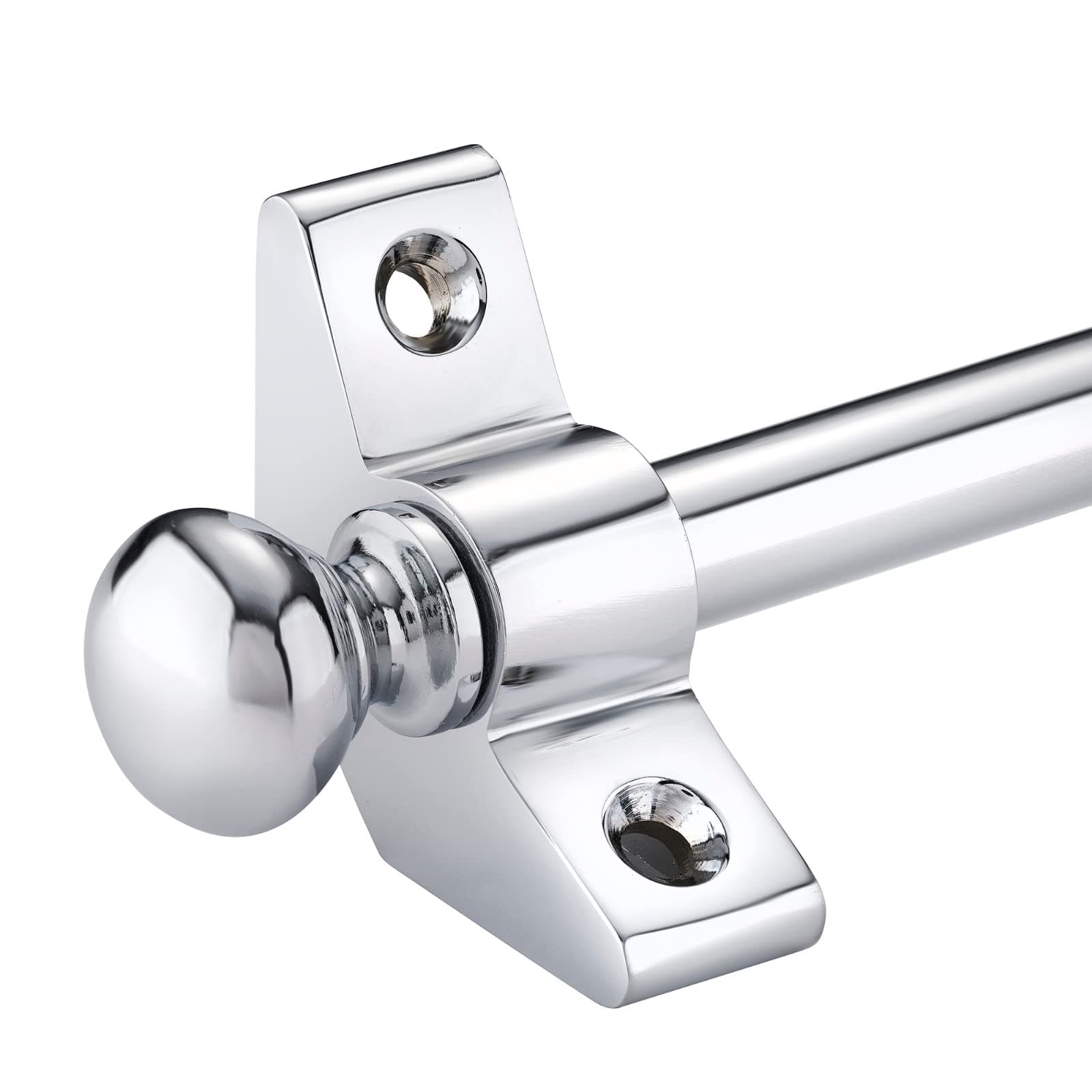 Set Of 13, Stair Carpet Rods, Round Finials, Polished Chrome, Suitable For Carpet Runners Up To 70 Centimetre Wide Or Narrow